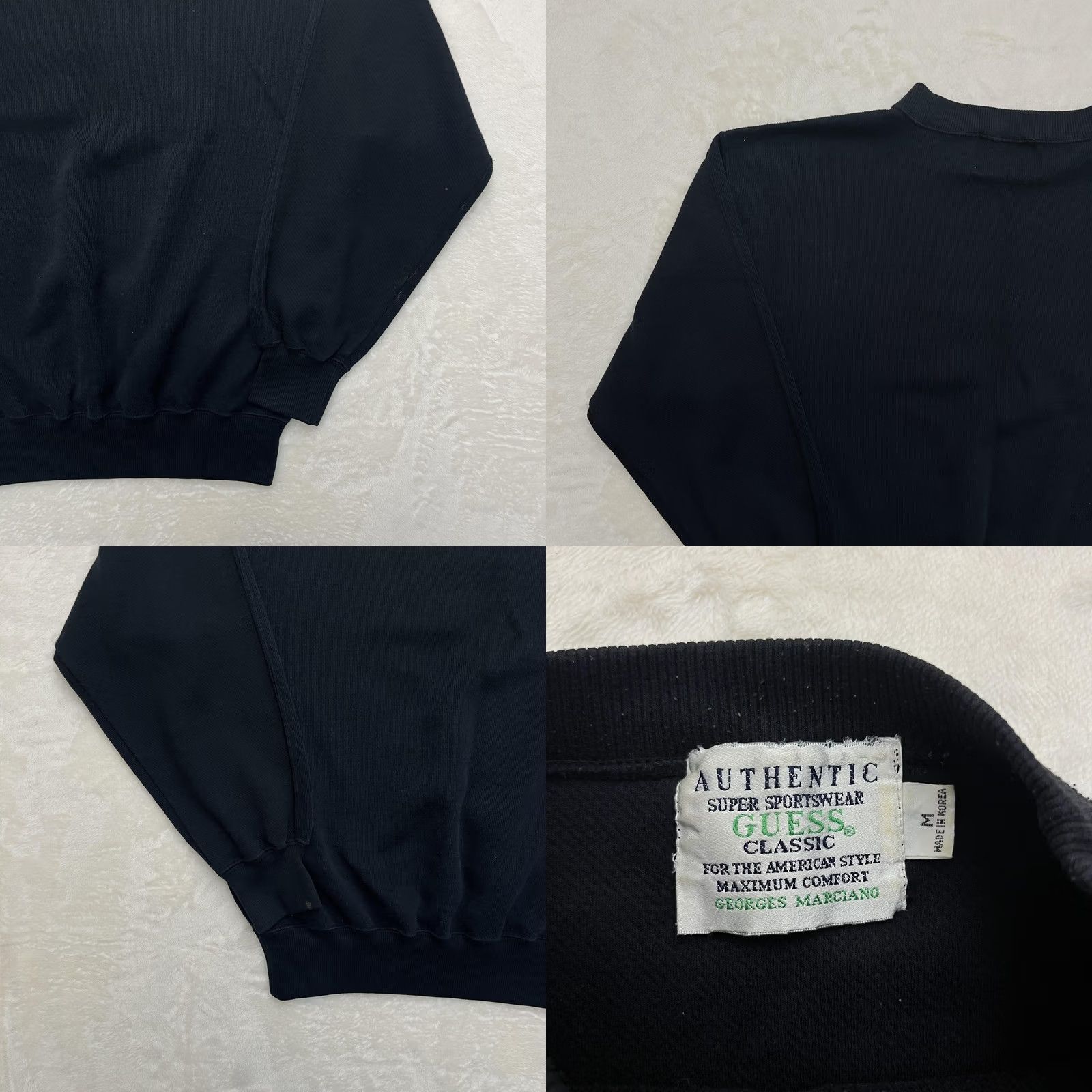 Guess VINTAGE Guess Sweatshirt Mens M Black Embroidered Crewneck Pullover Sweatshirt Size US M / EU 48-50 / 2 - 9 Thumbnail