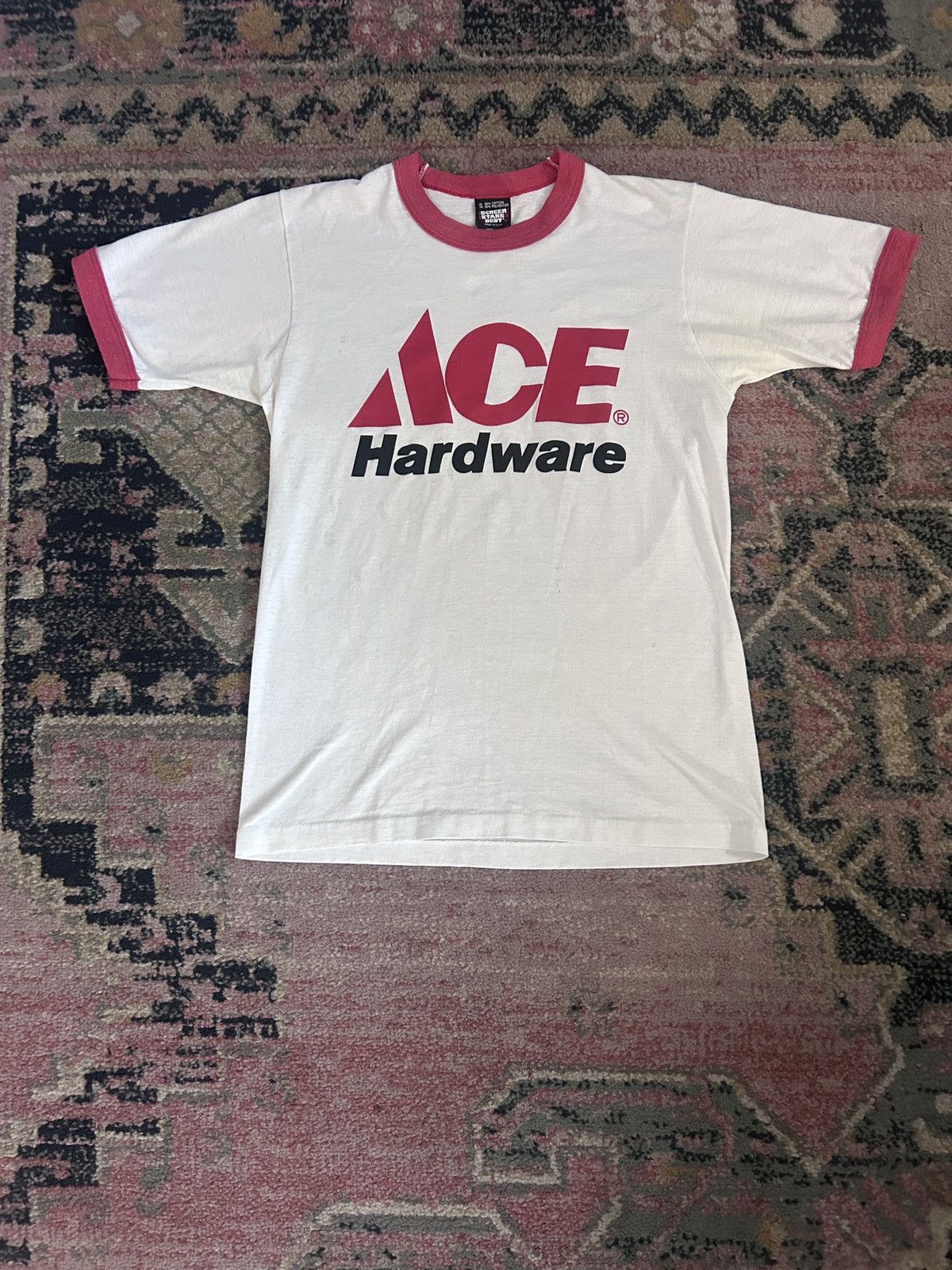 Vintage Vintage 80s Ace Hardware Ringer T Shirt Size Small Size US L / EU 52-54 / 3 - 1 Thumbnail