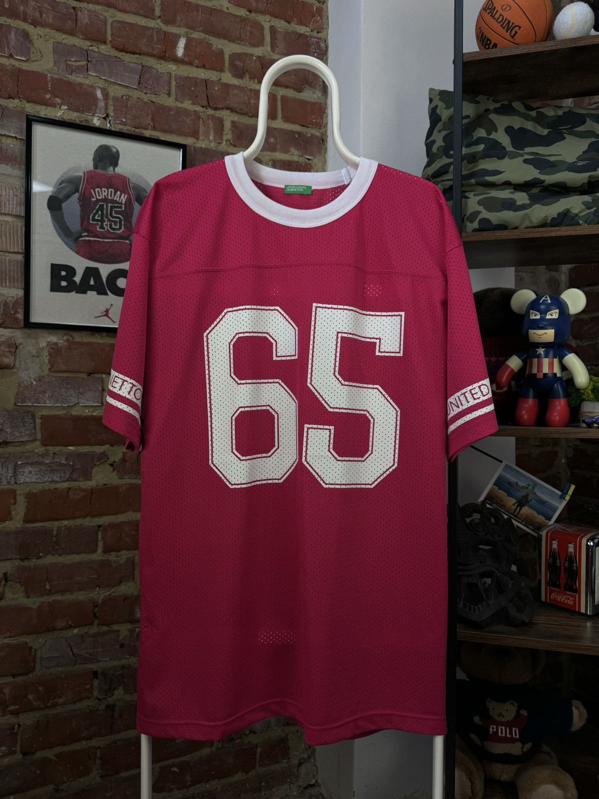 United Colors Of Benetton United Colors of Benetton 65 Pink Short Sleeve Jersey Size US S / EU 44-46 / 1 - 1 Thumbnail
