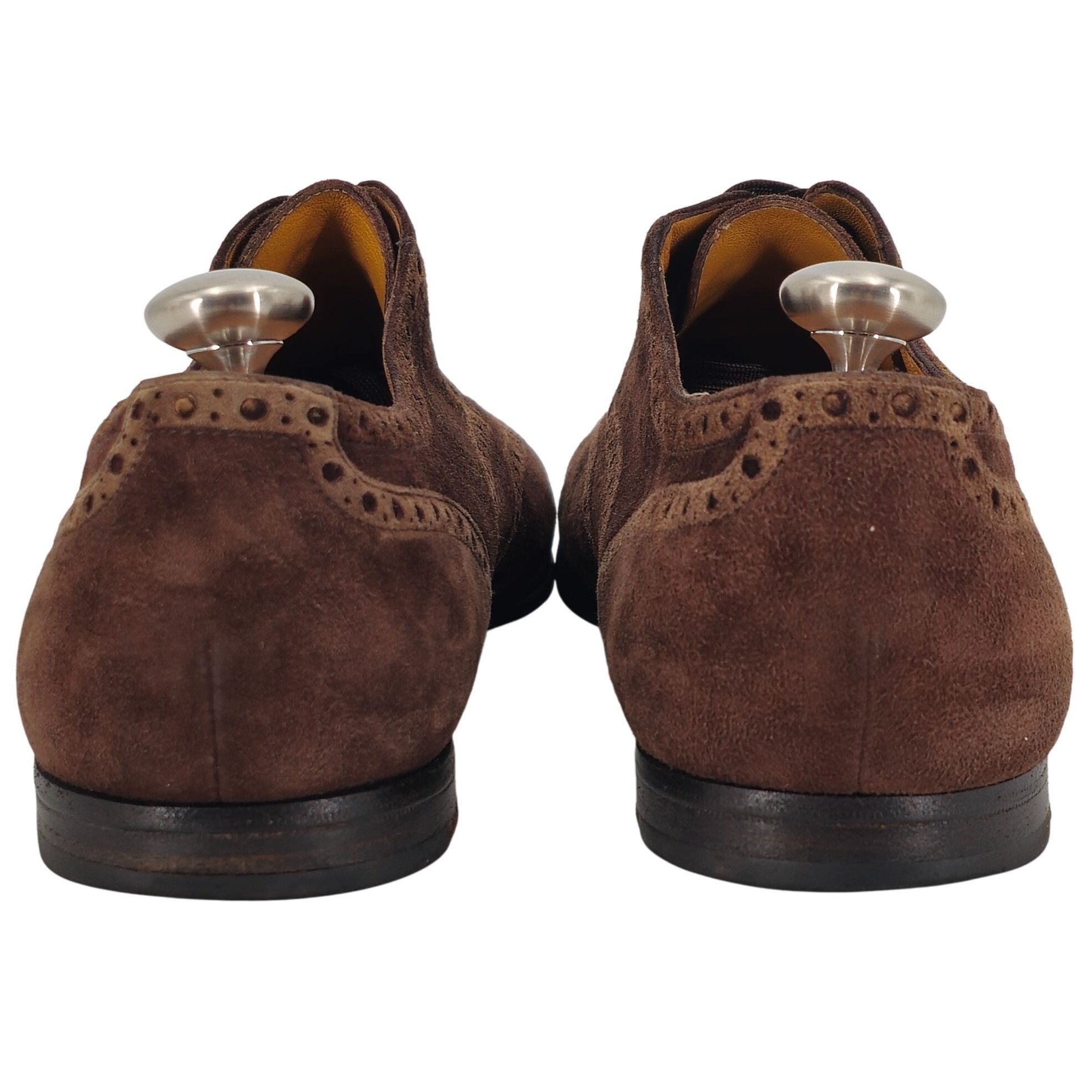 Gucci Gucci Italy Men size 7.5E Brown Suede Wingtip Derby Oxfords Size US 7.5 / EU 40-41 - 5 Thumbnail