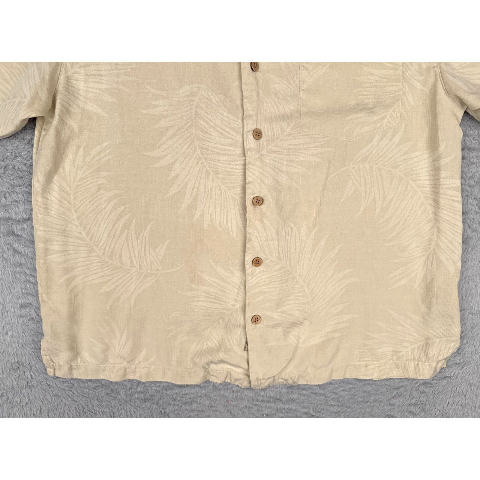 Vintage Jamaica Jaxx Shirt Men Large Beige Floral Hawaiian 100% Silk Embroidered Button-Up Casual Party/Cocktail Travel Aloha Beach Resort Vintage No N/A Size US L / EU 52-54 / 3 - 5 Thumbnail