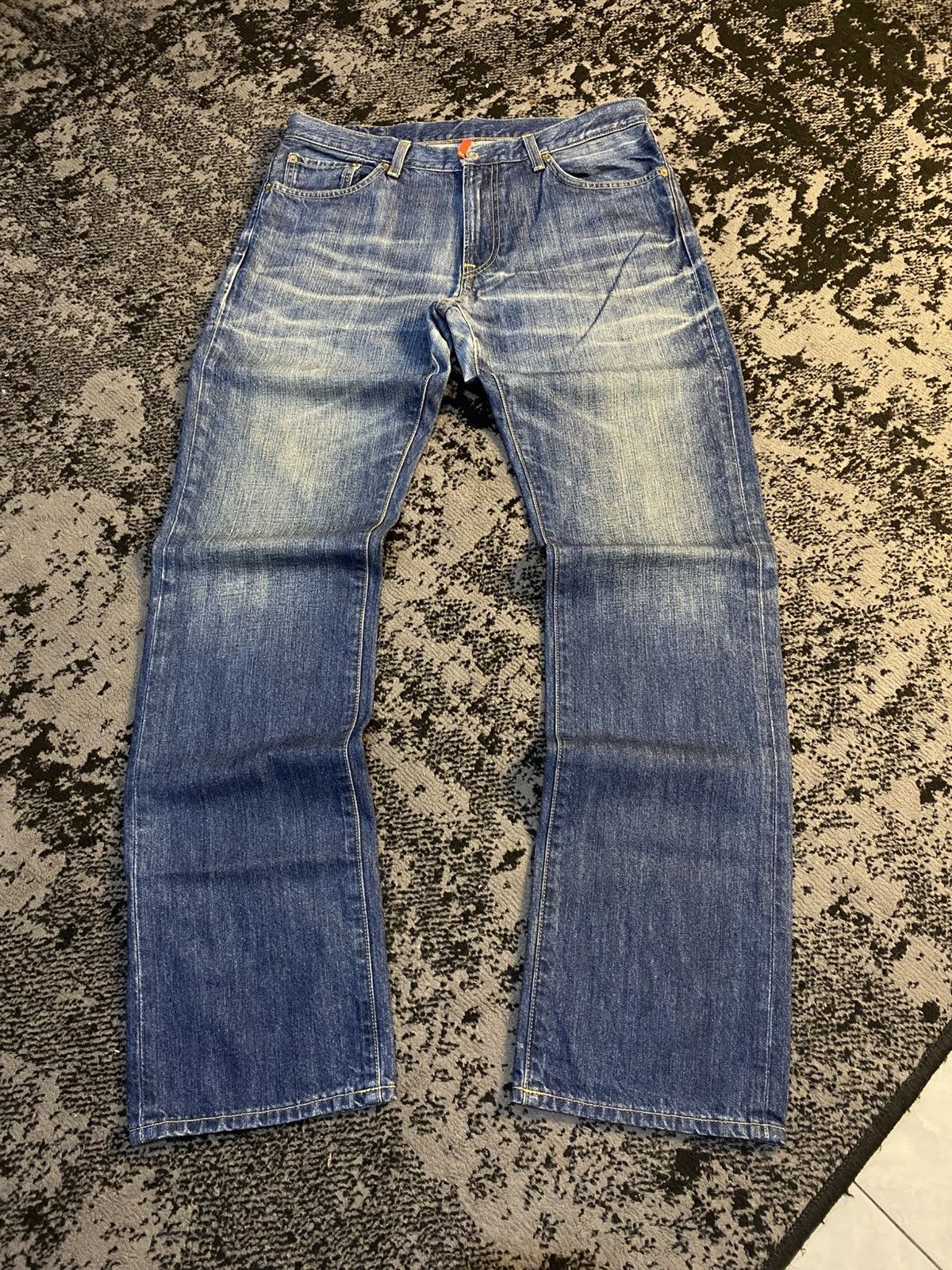 Undercover × Uniqlo Riped Uniqlo S-002 UJ Faded Regular Fit Straight Jeans 🔥 Size US 33 - 1 Thumbnail