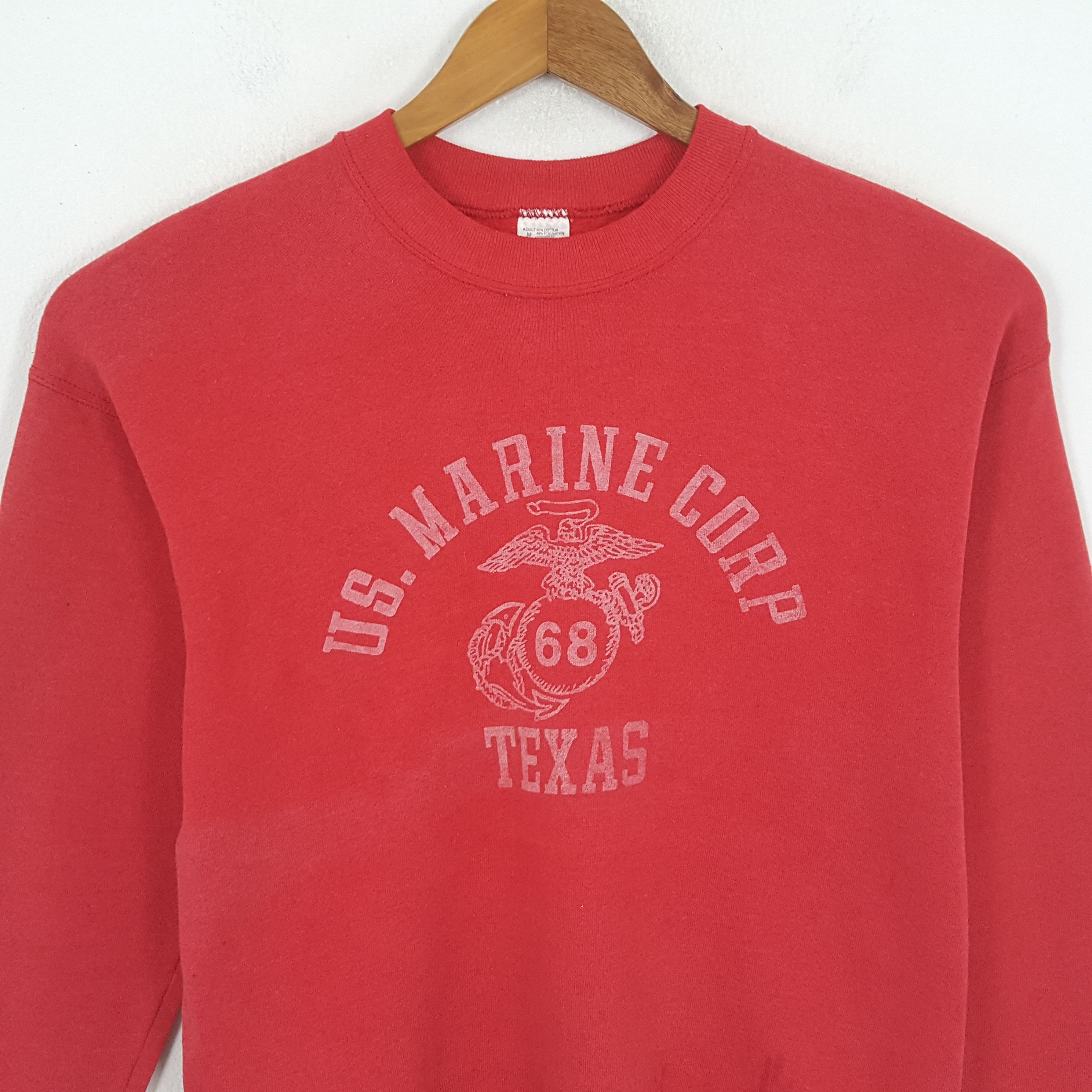 Vintage Vintage US. MARINE Corporation TEXAS American Sweatshirt Size US M / EU 48-50 / 2 - 2 Thumbnail