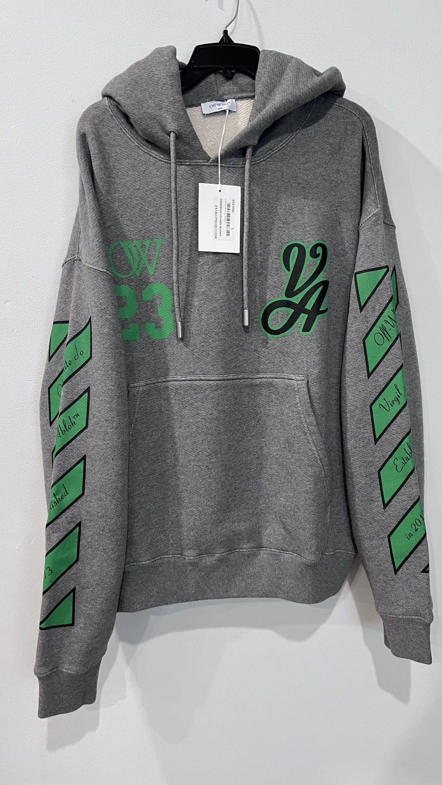 Off-White New Gray Varsity Hoodie by Off-White Size Large Size US L / EU 52-54 / 3 - 5 Thumbnail