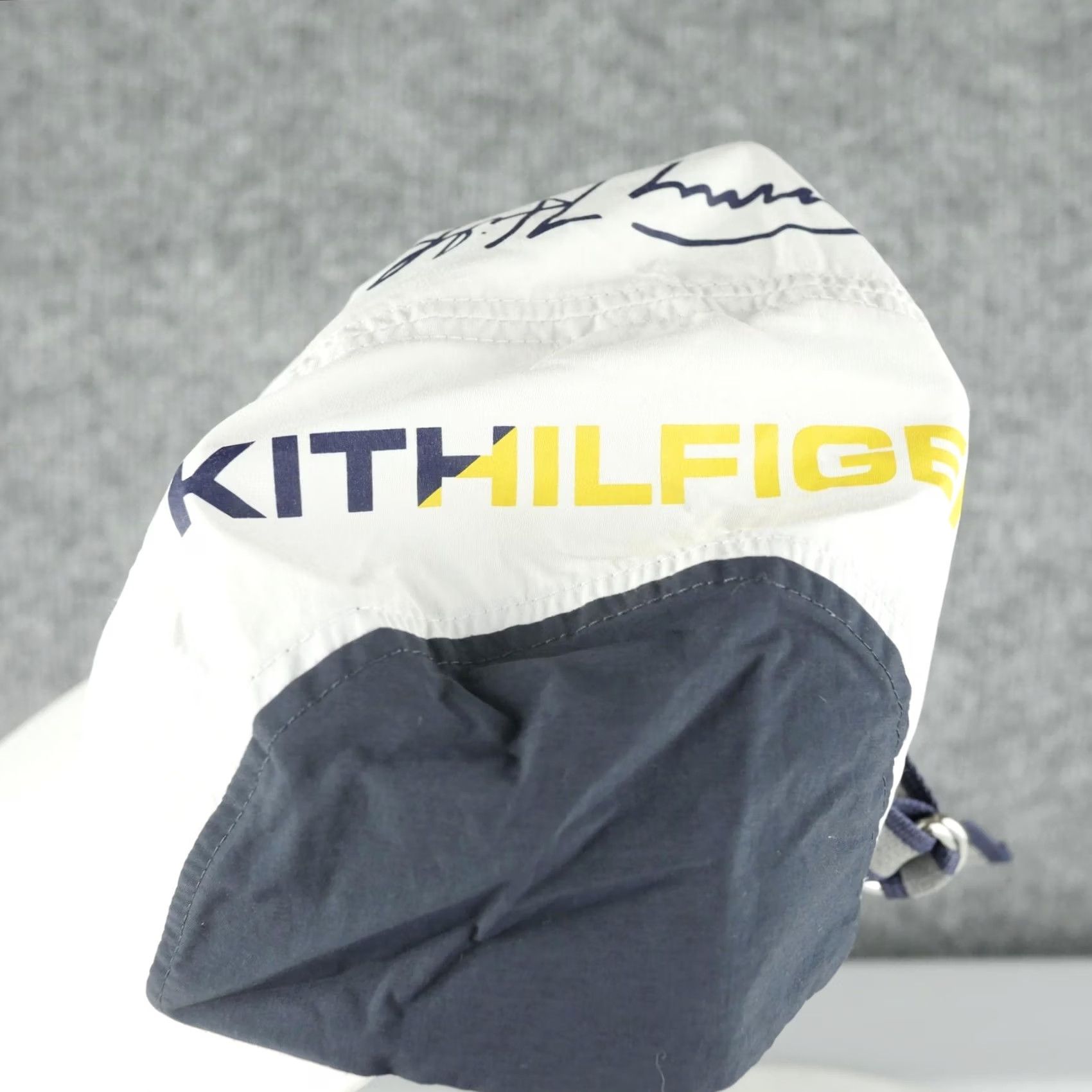 Tommy Hilfiger Kith Tommy Hilfiger Hat Cap Strap Back Mens One Size White Navy Colorblock Size ONE SIZE - 2 Thumbnail