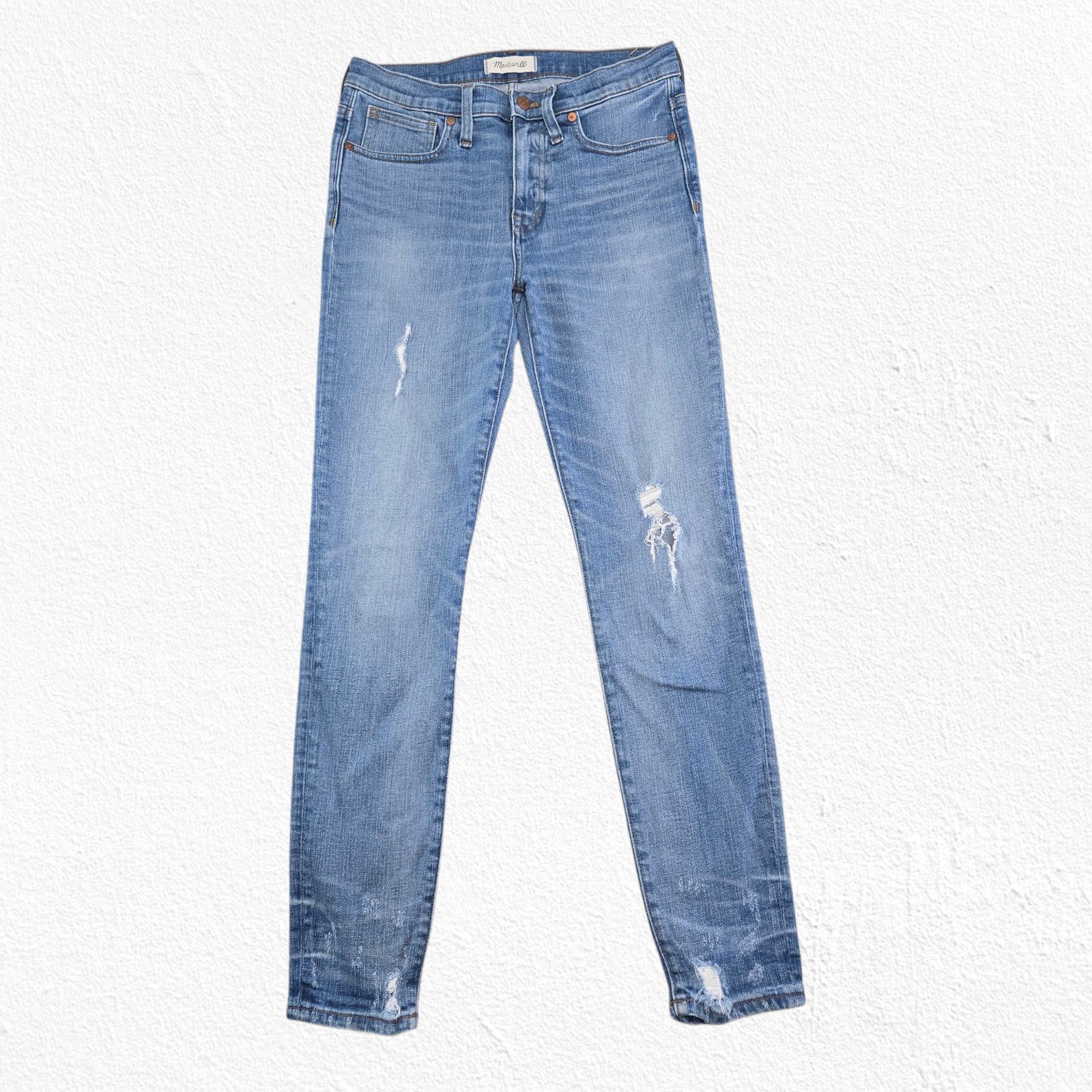 Madewell Madewell 9" High-Rise Light Distressed Skinny Jeans Size 27 Size 27" / US 4 / IT 40 - 3 Thumbnail