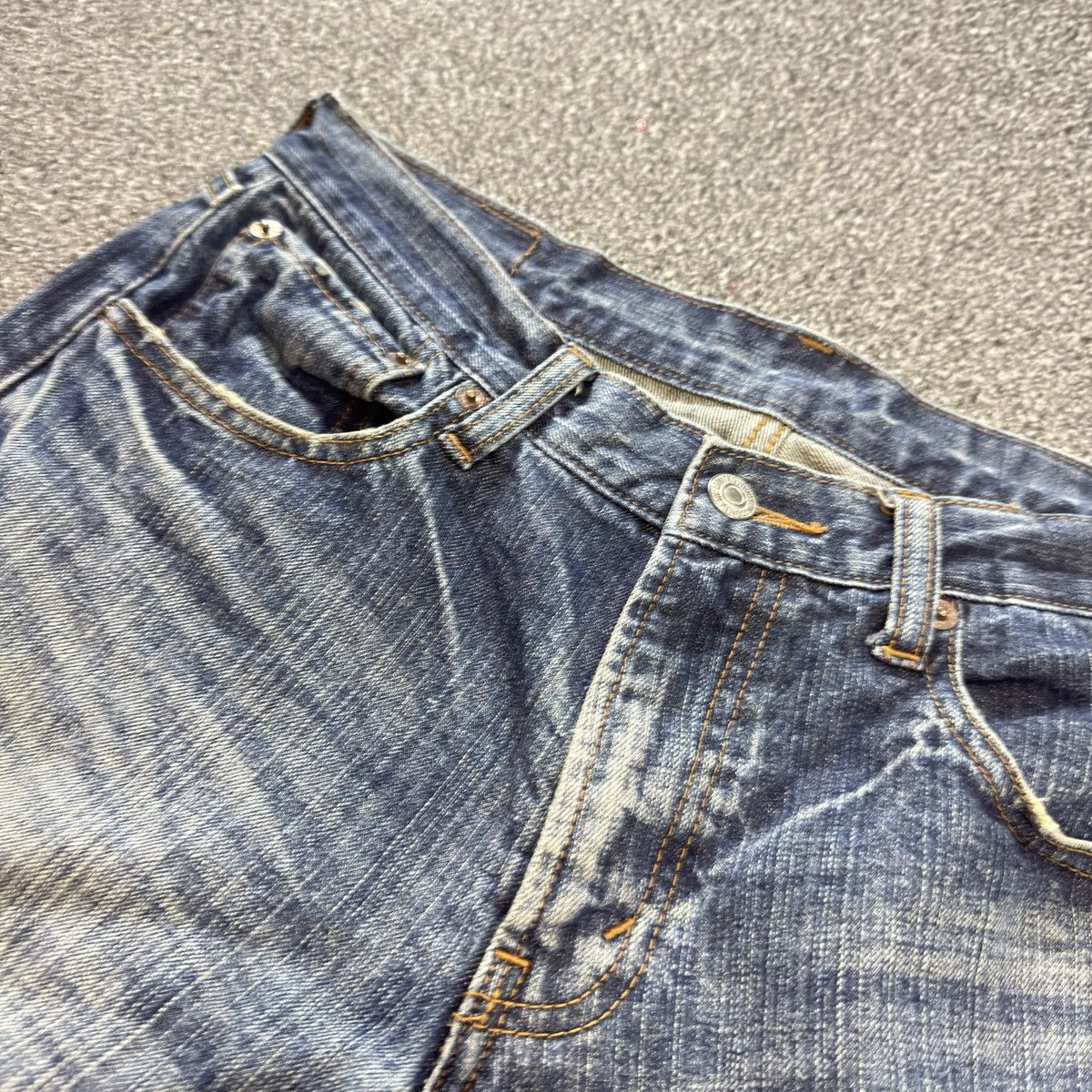 Japanese Brand Vintage Bobson Crackwash Distressed Faded Aging Denim Size US 31 - 12 Thumbnail