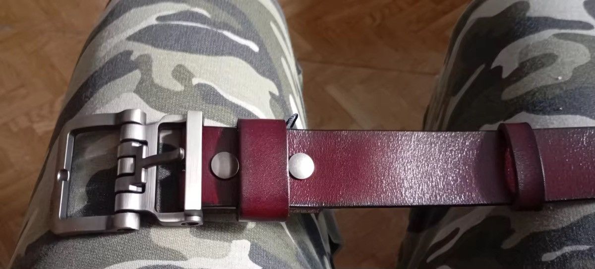 Japanese Brand × Leather Genuine Leather Belt Bison Denim Size ONE SIZE - 7 Thumbnail
