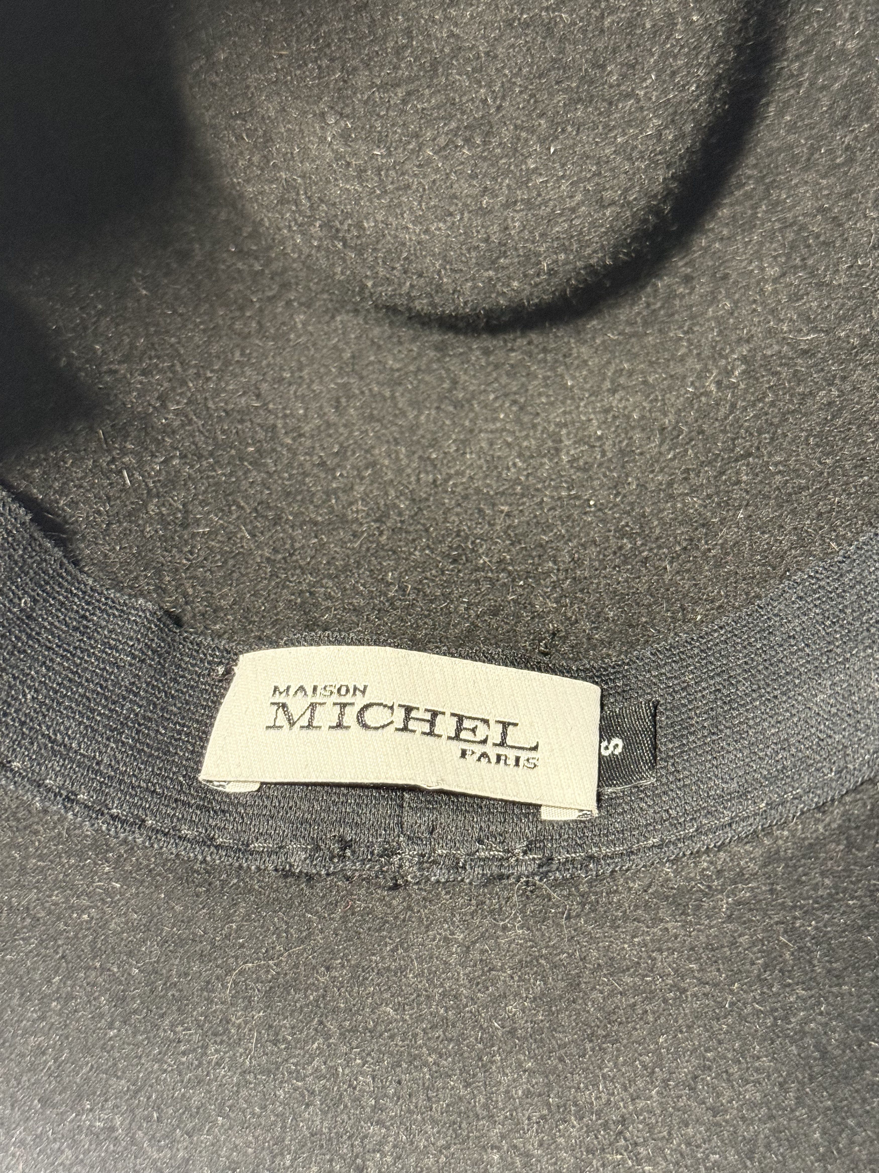 Maison Michel Maison Michel Paris Black Ribbon Wool-Felt Hat Size S Size ONE SIZE - 5 Thumbnail