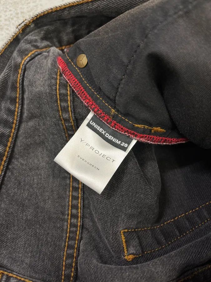 Y/Project SS2023 Y/Project Cow-Boy Brut Grey Astro Denim Jeans Size US 33 - 13 Thumbnail