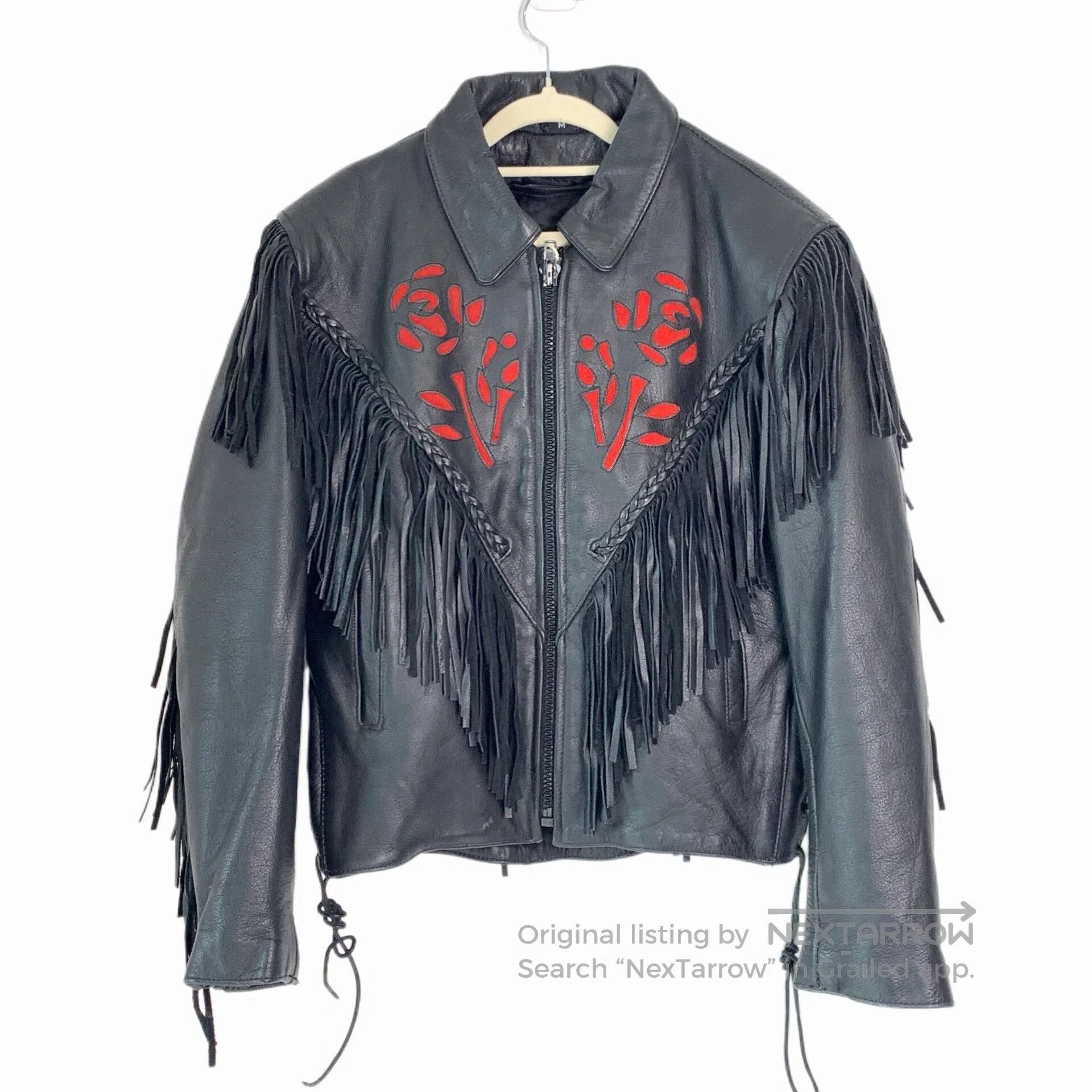 Rosie Assoulin Black Leather Fringe Jacket for Women. Size M / US 6-8 / IT 42-44 - 1 Thumbnail