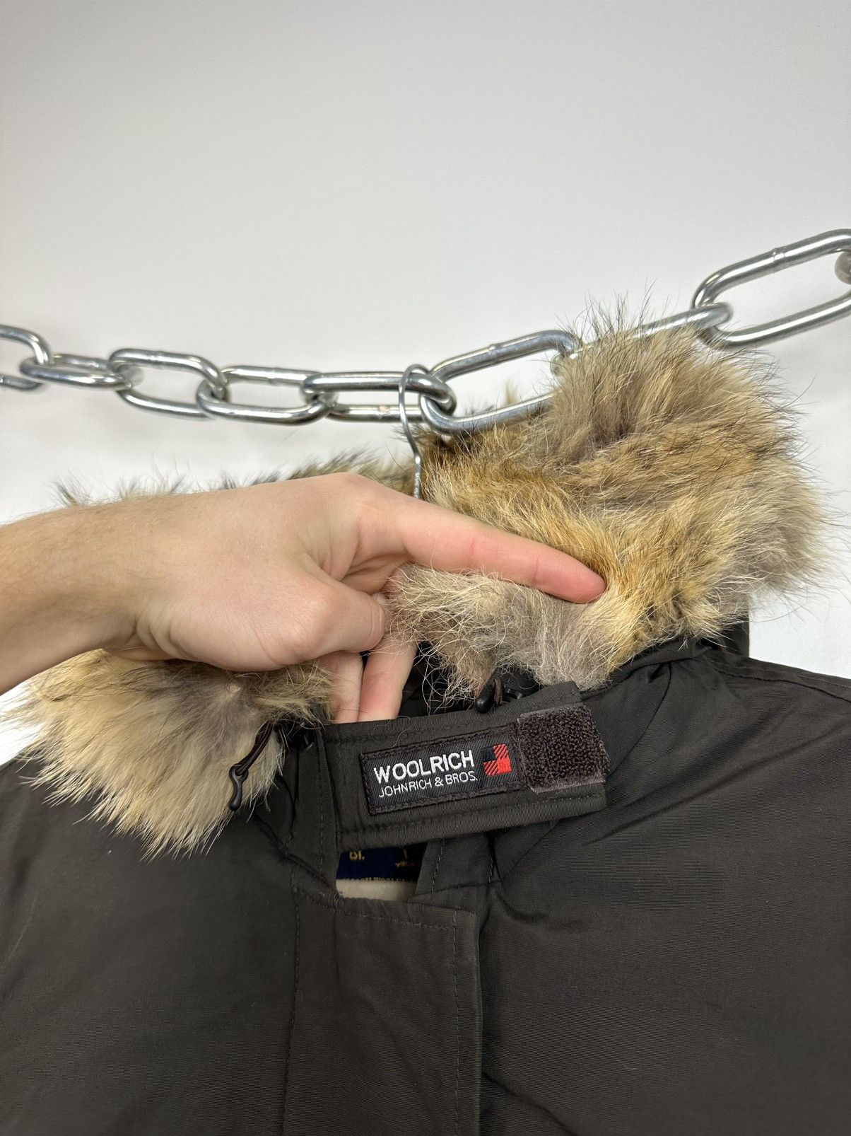 Woolrich Woolen Mills Vintage Woolrich Women's Real Fur Down Arctic Parka Jacket Size L / US 10 / IT 46 - 7 Thumbnail