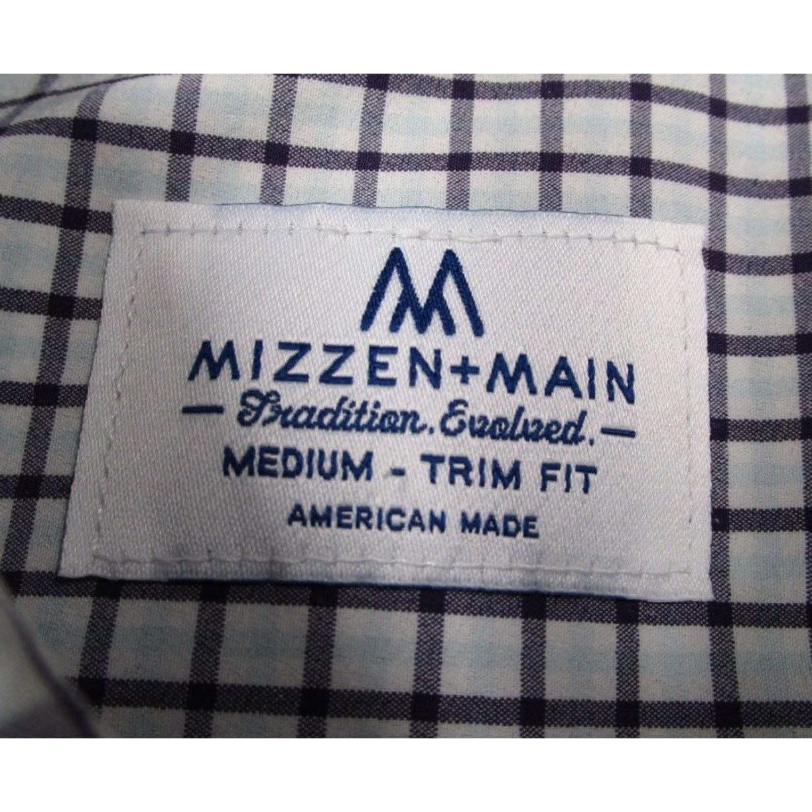 Mizzen+Main Mizzen+Main Shirt Mens Medium Trim Fit Purple Check Performance Work Made in USA Size US M / EU 48-50 / 2 - 3 Thumbnail