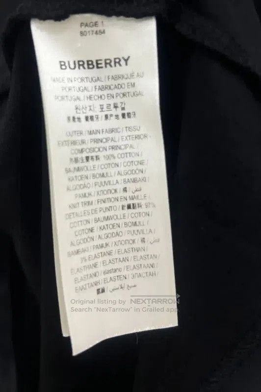 Burberry Burberry Men's Black Cotton Short Sleeve T. Size US S / EU 44-46 / 1 - 5 Thumbnail
