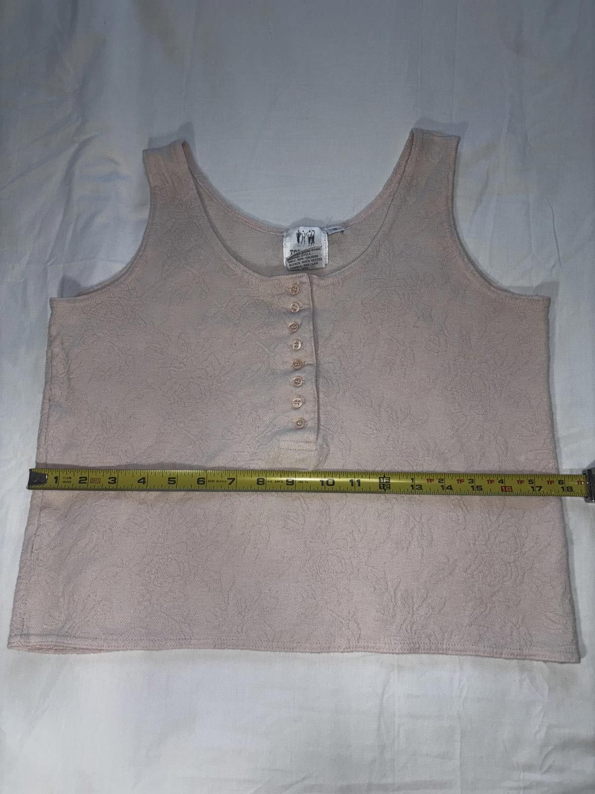 Designer Vintage pink Casual Tank Top with Button Detail Size S / US 4 / IT 40 - 5 Thumbnail