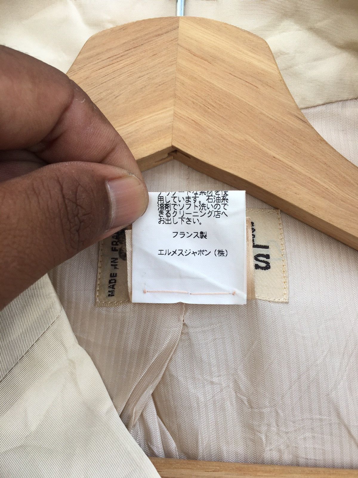 Hermes Vintage 90s HERMÈS Trench Coat Double Breasted Coat Size M / US 6-8 / IT 42-44 - 17 Thumbnail