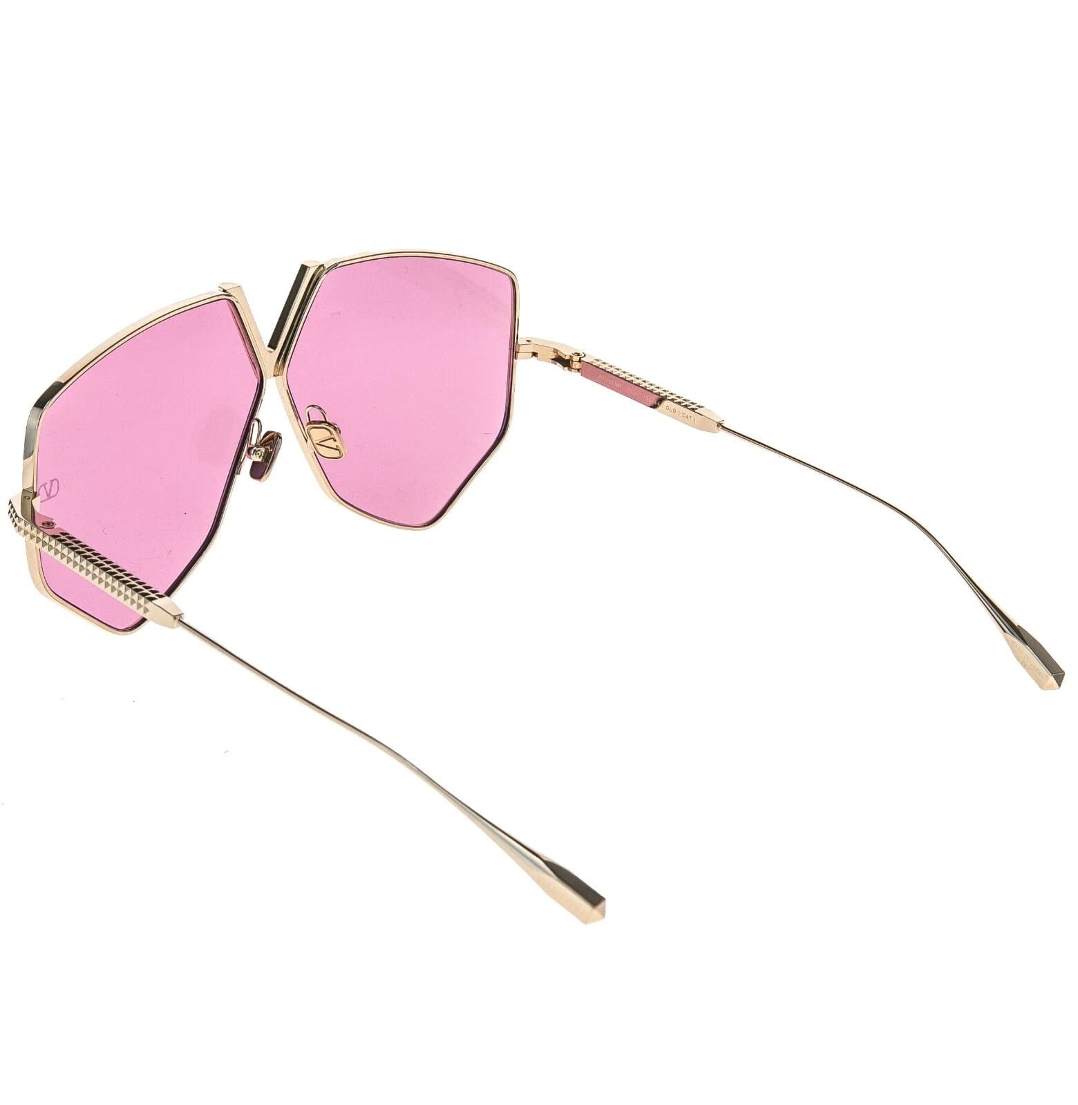 Valentino VALENTINO V HEXAGON VLS115 Gold Titanium VLS 115C Sunglass Size ONE SIZE - 10 Thumbnail
