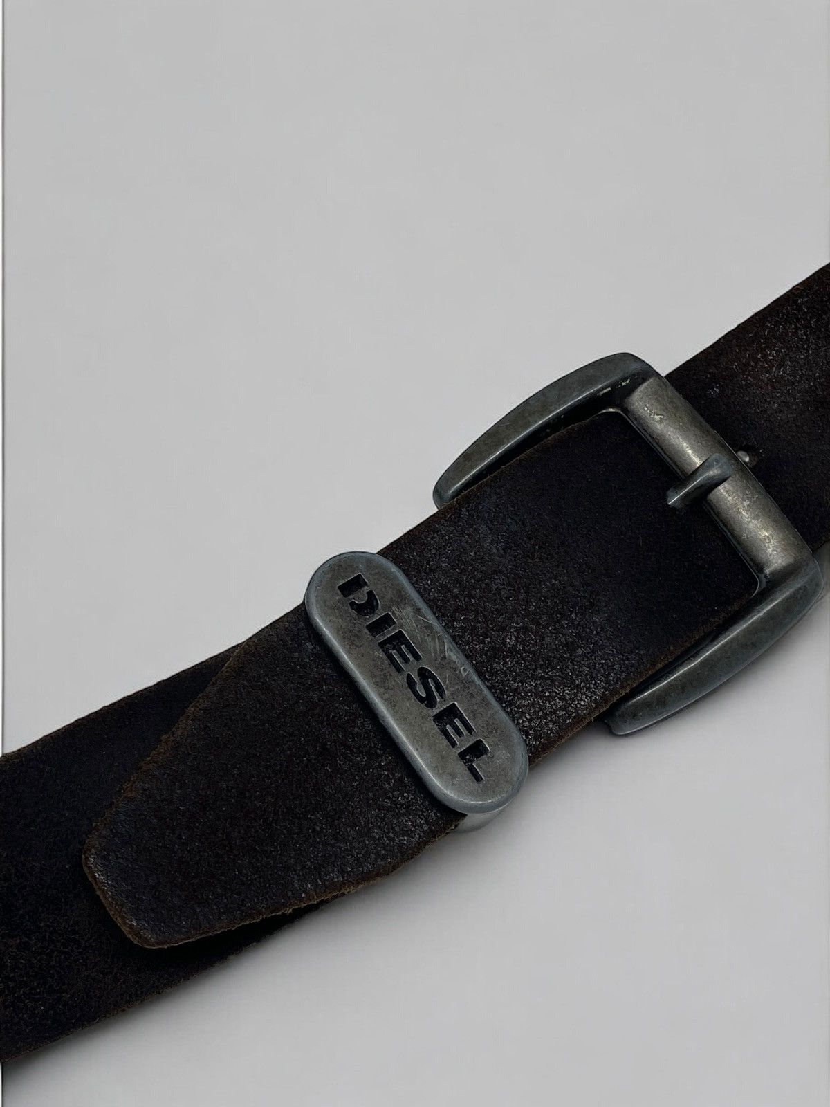 Diesel 🔥 Y2K DIESEL ITALIAN LEATHER BELT DARK BROWN GRUNGE STYLE Size ONE SIZE - 7 Thumbnail