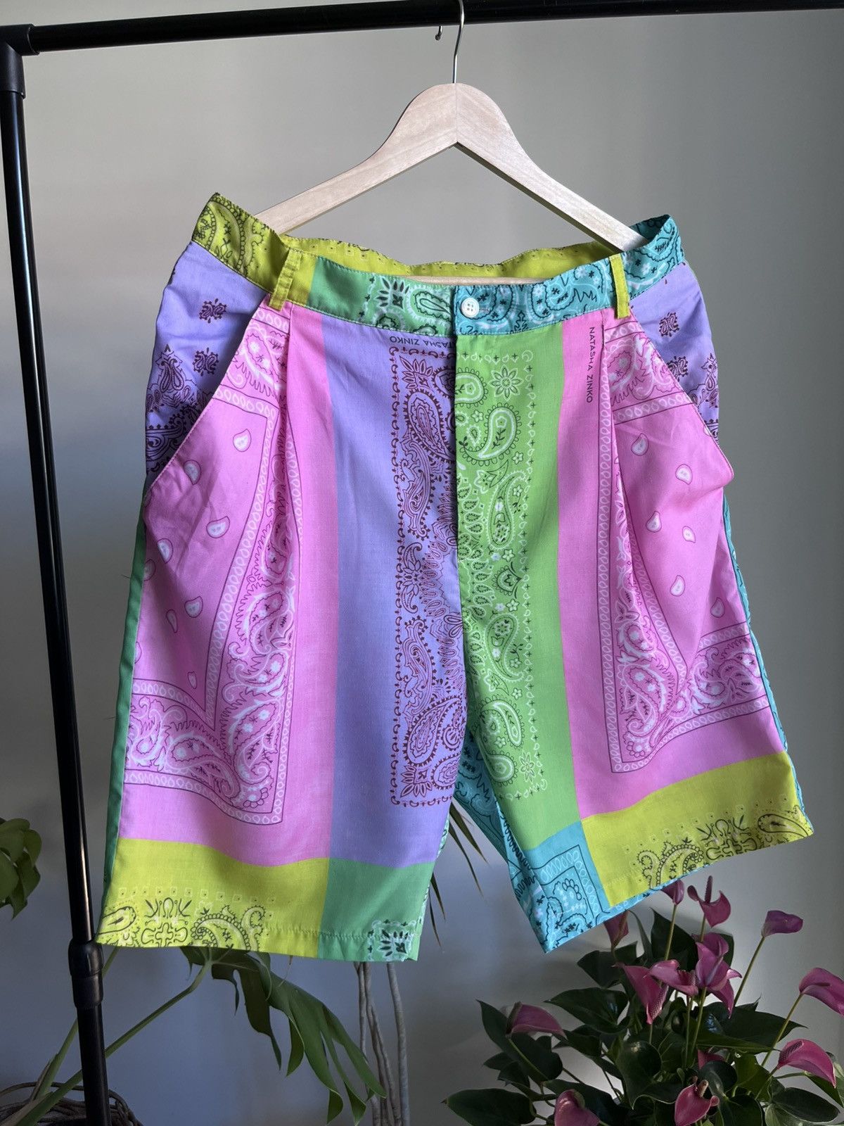 Natasha Zinko Natasha Zinko SS20 runway sample bandana pattern shorts Size US 34 / EU 50 - 1 Thumbnail