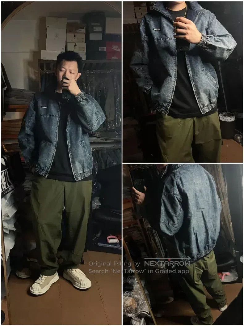Neighborhood Neighborhood Faux Denim Heavily Washed and Bleached Jacket Size US L / EU 52-54 / 3 - 8 Thumbnail