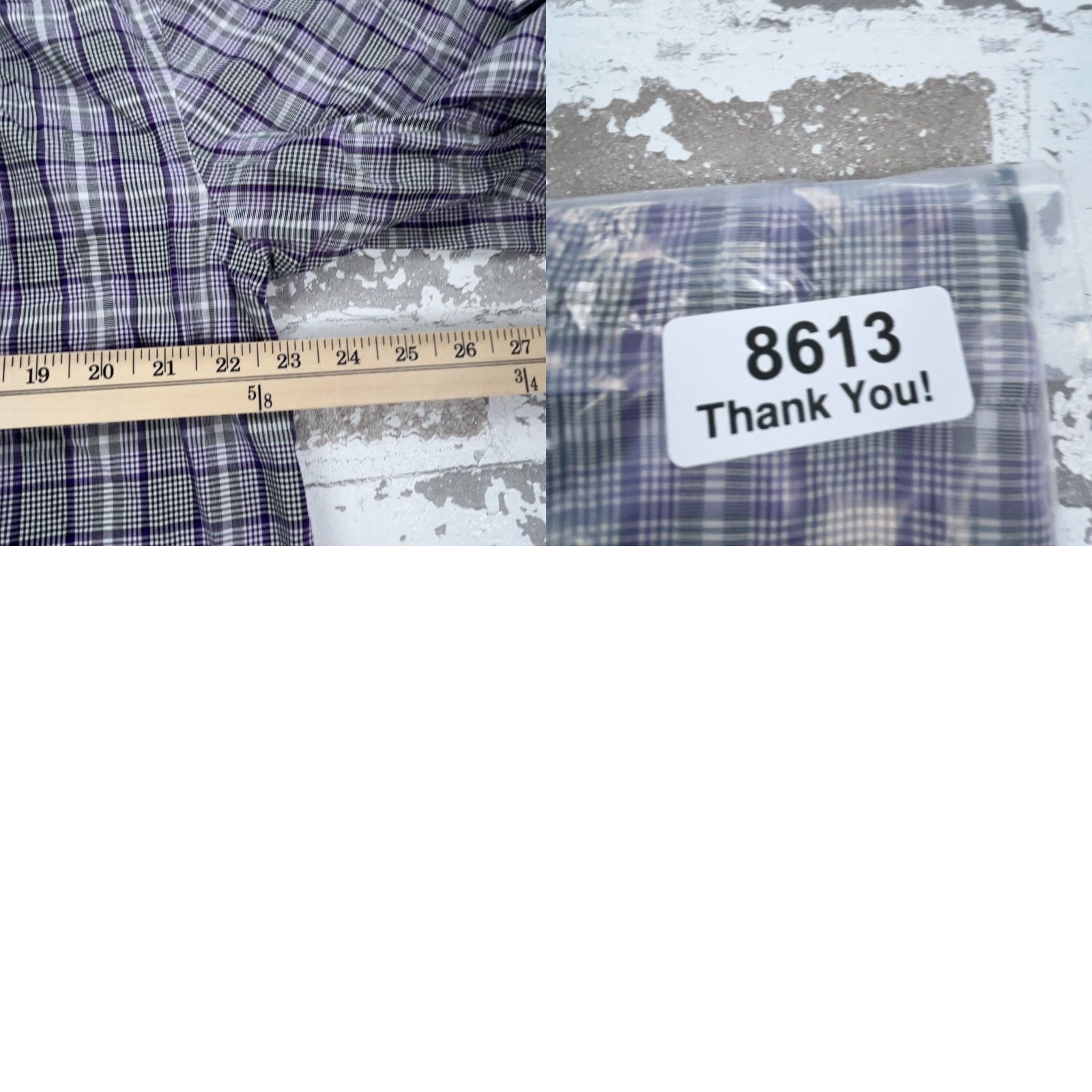 Peter Millar Peter Millar Shirt Men L Purple Button Up Plaid Dress Poplin Flat Pocket Size 42R - 8 Thumbnail