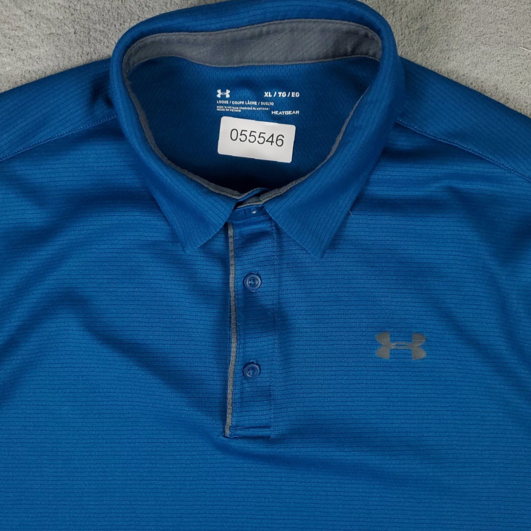 Under Armour Under Armour Polo Shirt Mens XL Blue Golf Casual Short Sleeve Polo Men XL Blue Logo Pattern Solid Casual Athletic Shirt Size US XL / EU 56 / 4 - 2 Thumbnail