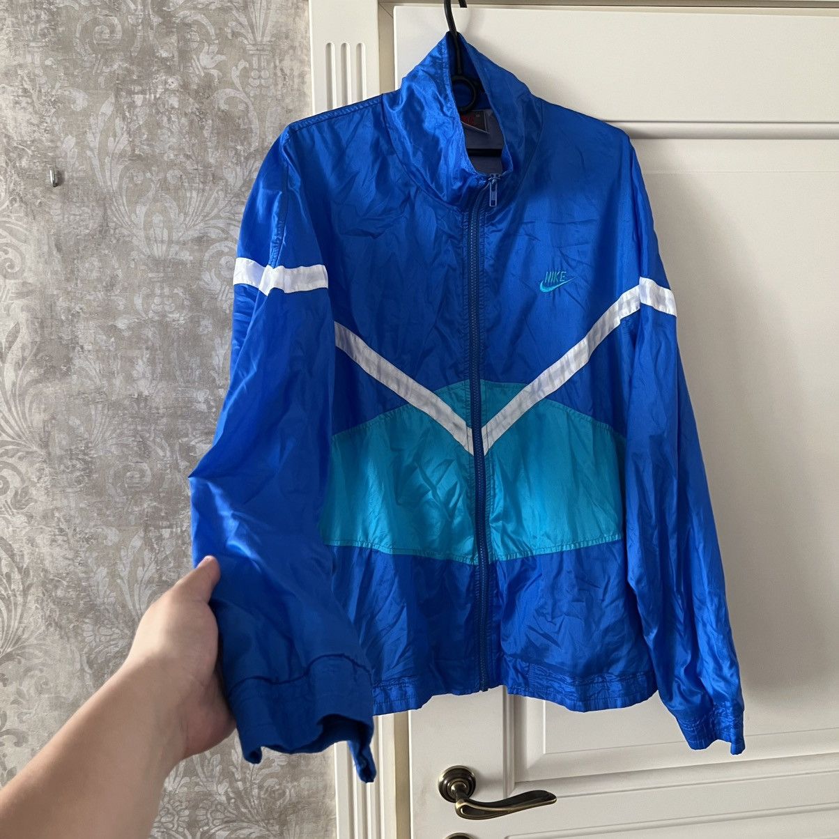 Nike Vintage 💥 Nike Nylon Jacket RETRO Size US L / EU 52-54 / 3 - 6 Thumbnail