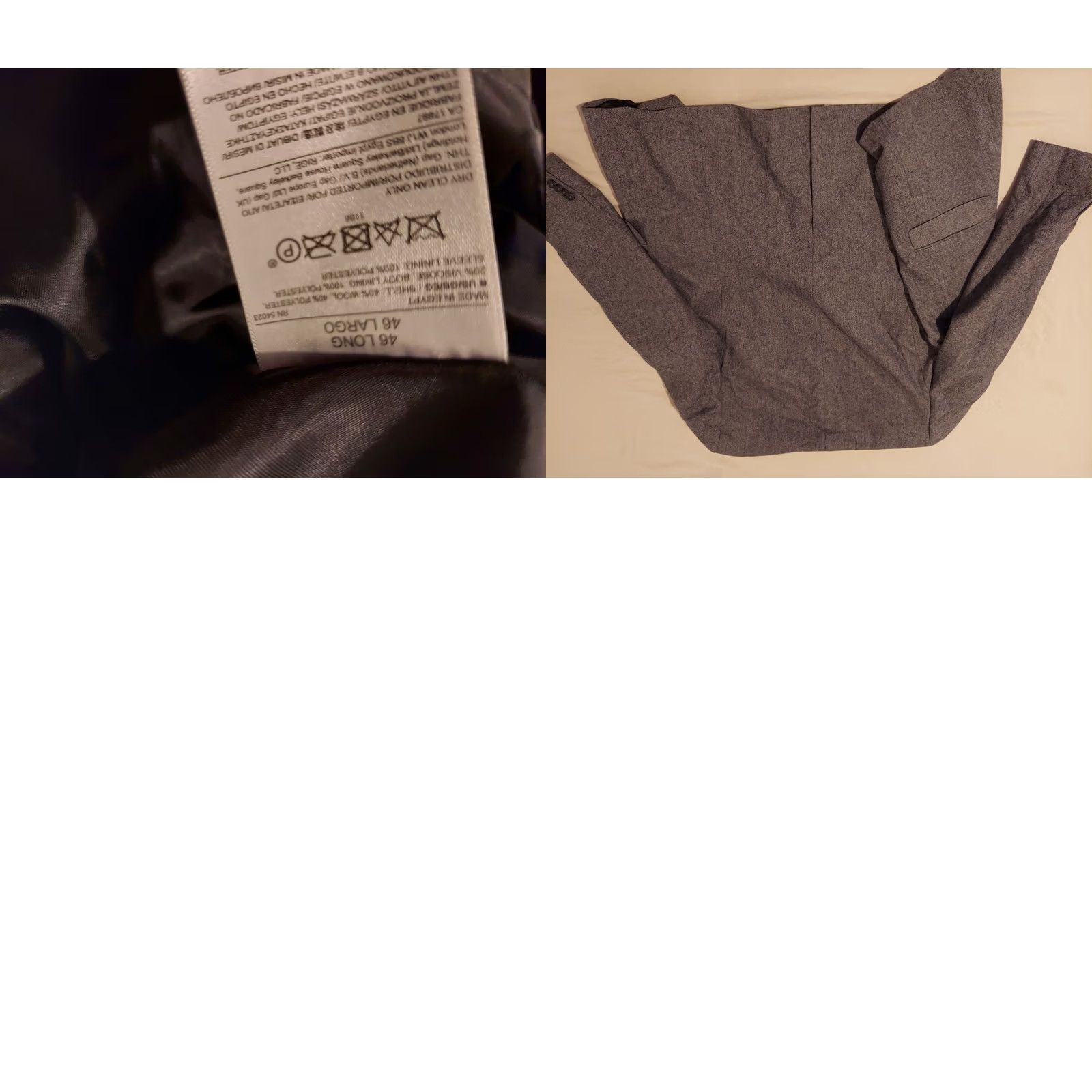 Banana Republic Banana Republic Blazer Wool Jacket 46L Gray Mens Jacket Blazer 2 Piece Wool Gray 46 Mens Size 46R - 8 Thumbnail