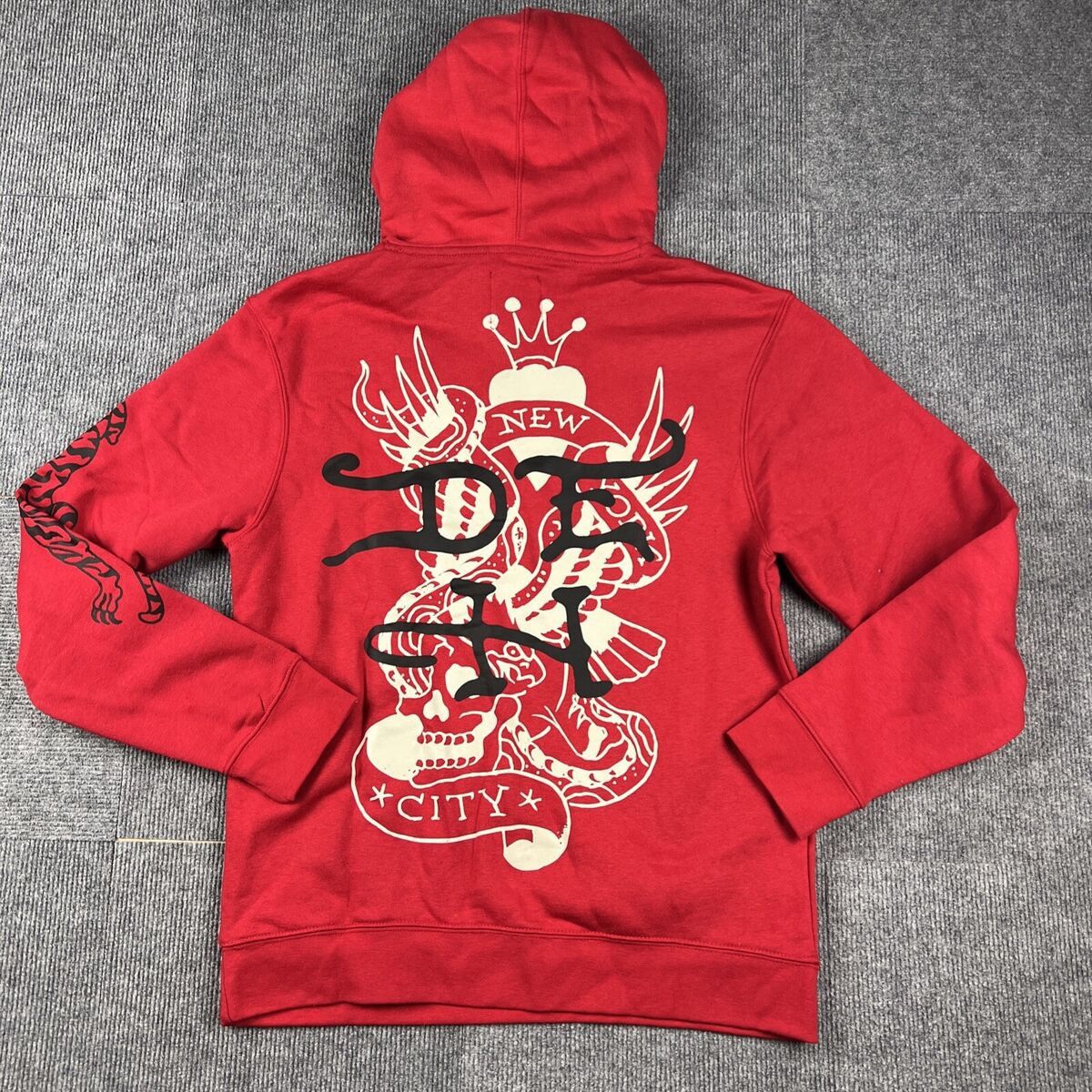 Ed Hardy ED HARDY HELLCAT TATTOO HOODIE RED XXL Size US XXL / EU 58 / 5 - 2 Thumbnail