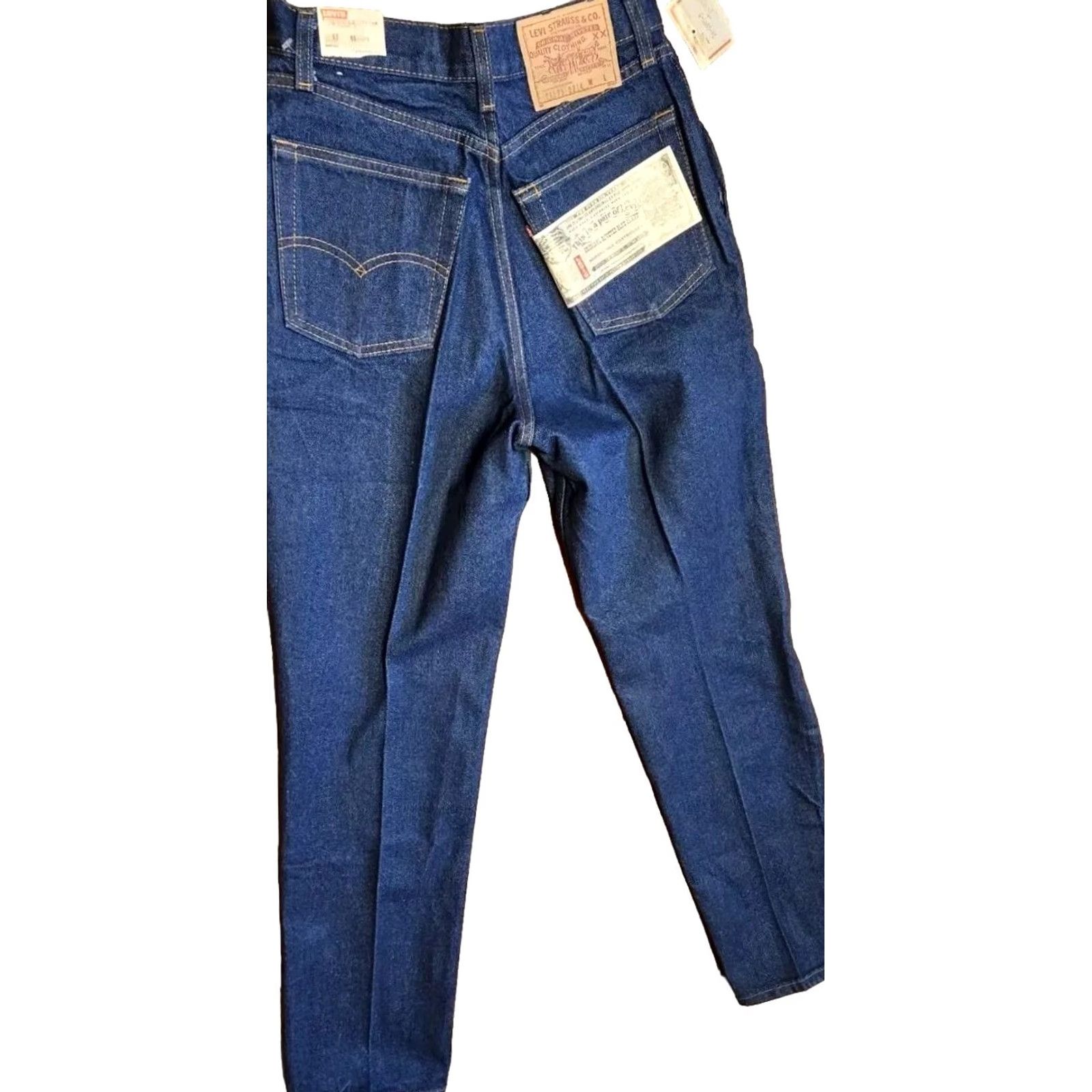Levi's VINTAGE Levi's Jeans 26505-0214 80s Juniors Blue Dark Wash Size 13 (26x32) 5-Pocket Denim Jeans Womens Size 34" / US 12 / IT 48 - 2 Thumbnail