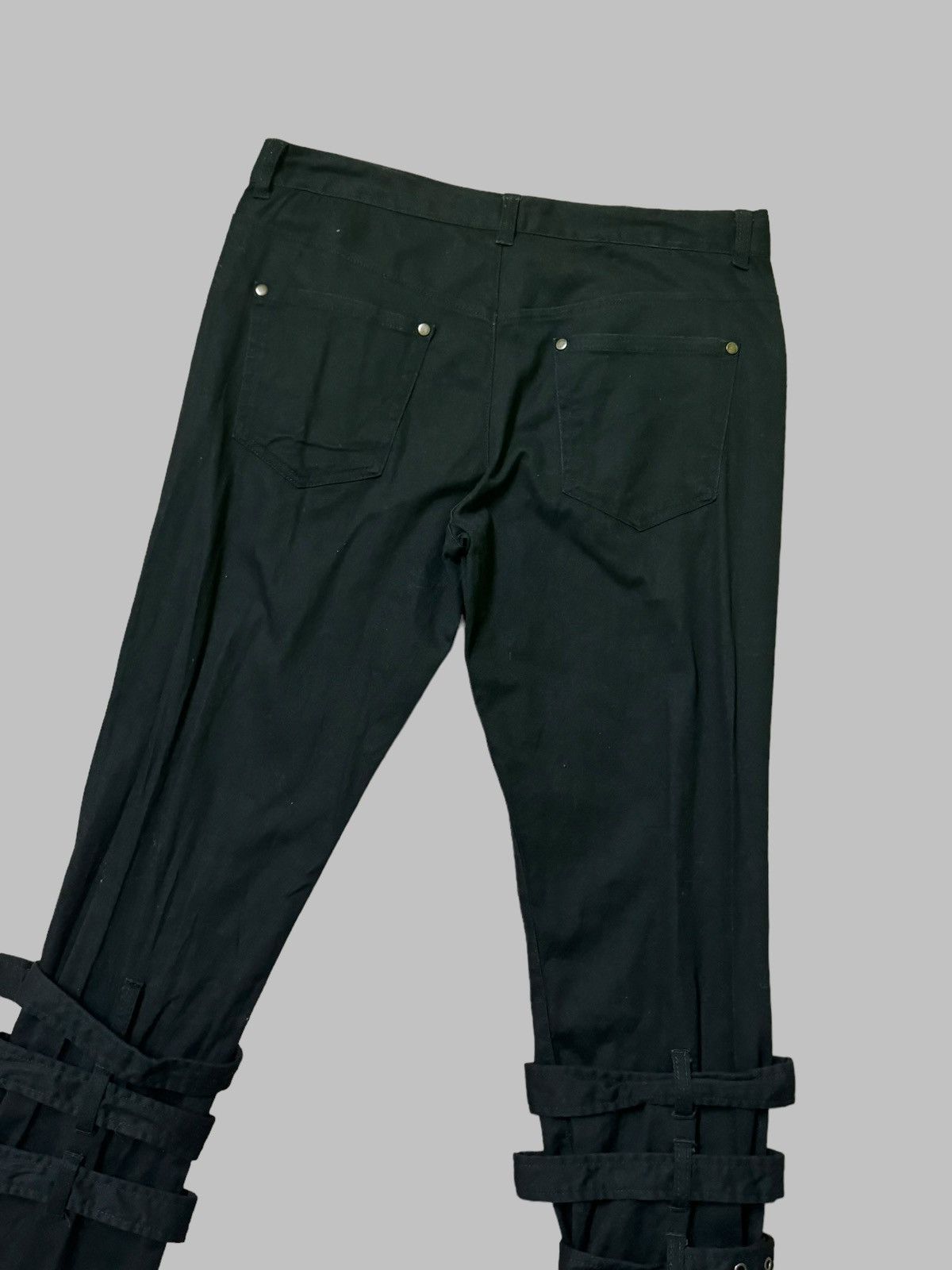 Japanese Brand × Vintage Black Peace Now Bondage Punk Rock Style Pant Size US 28 / EU 44 - 12 Thumbnail