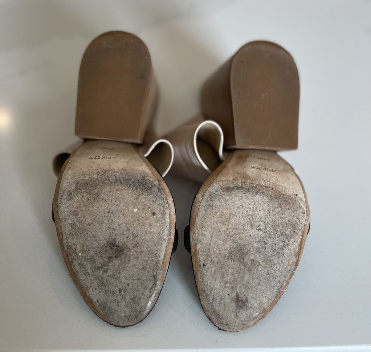 Chloe Chloe' stacked heel open toe sandal size 38 Size US 8 / IT 38 - 4 Thumbnail