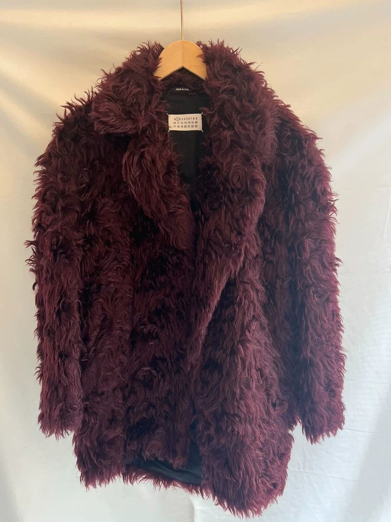 Maison Margiela Maison Margiela Size 36 Burgundy fur coat 2501-Nextarrow Size US XXS / EU 40 - 9 Thumbnail