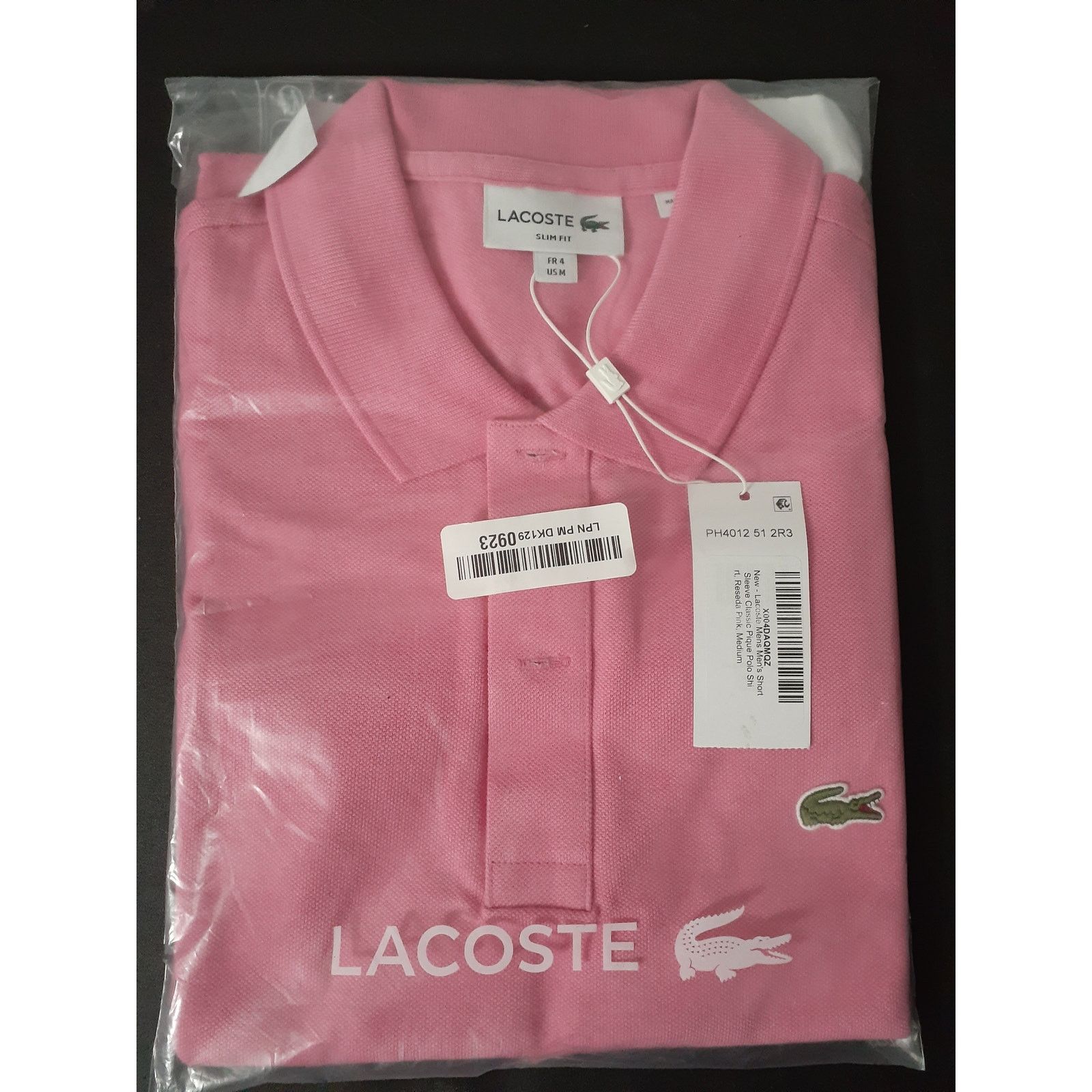 Lacoste Lacoste Mens Men's Short Sleeve Classic Pique Polo Pink M Size US M / EU 48-50 / 2 - 2 Thumbnail