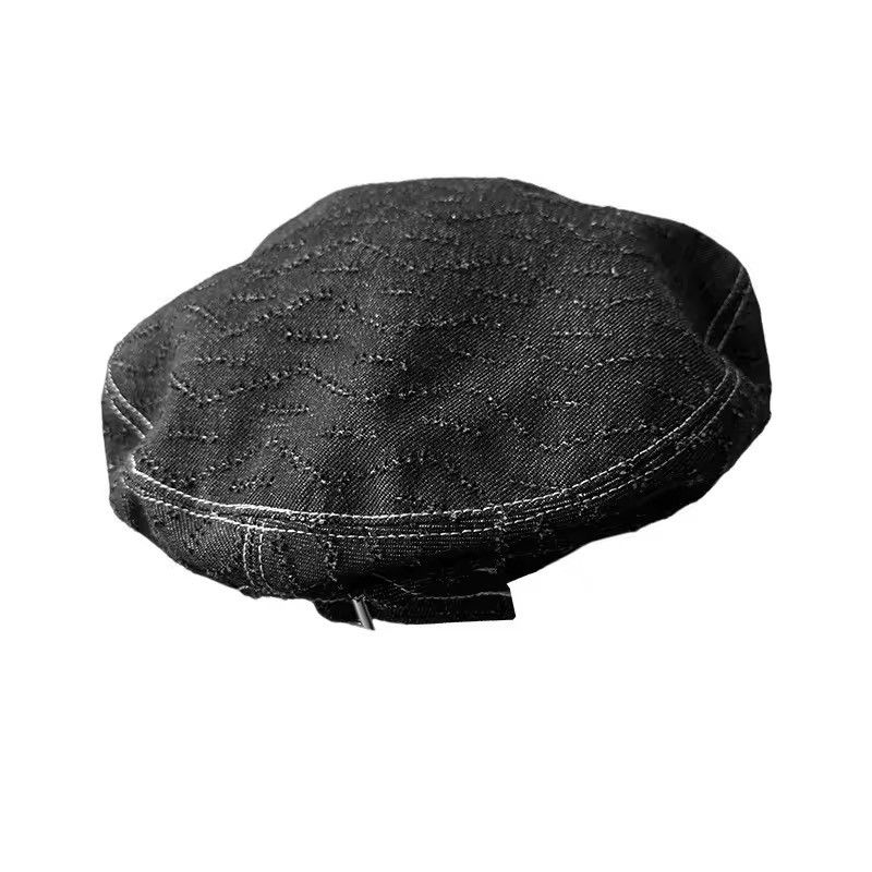 Vintage Distressed Retro Vintage Y2k Style Washed Beret Unisex Hat Size ONE SIZE - 2 Thumbnail