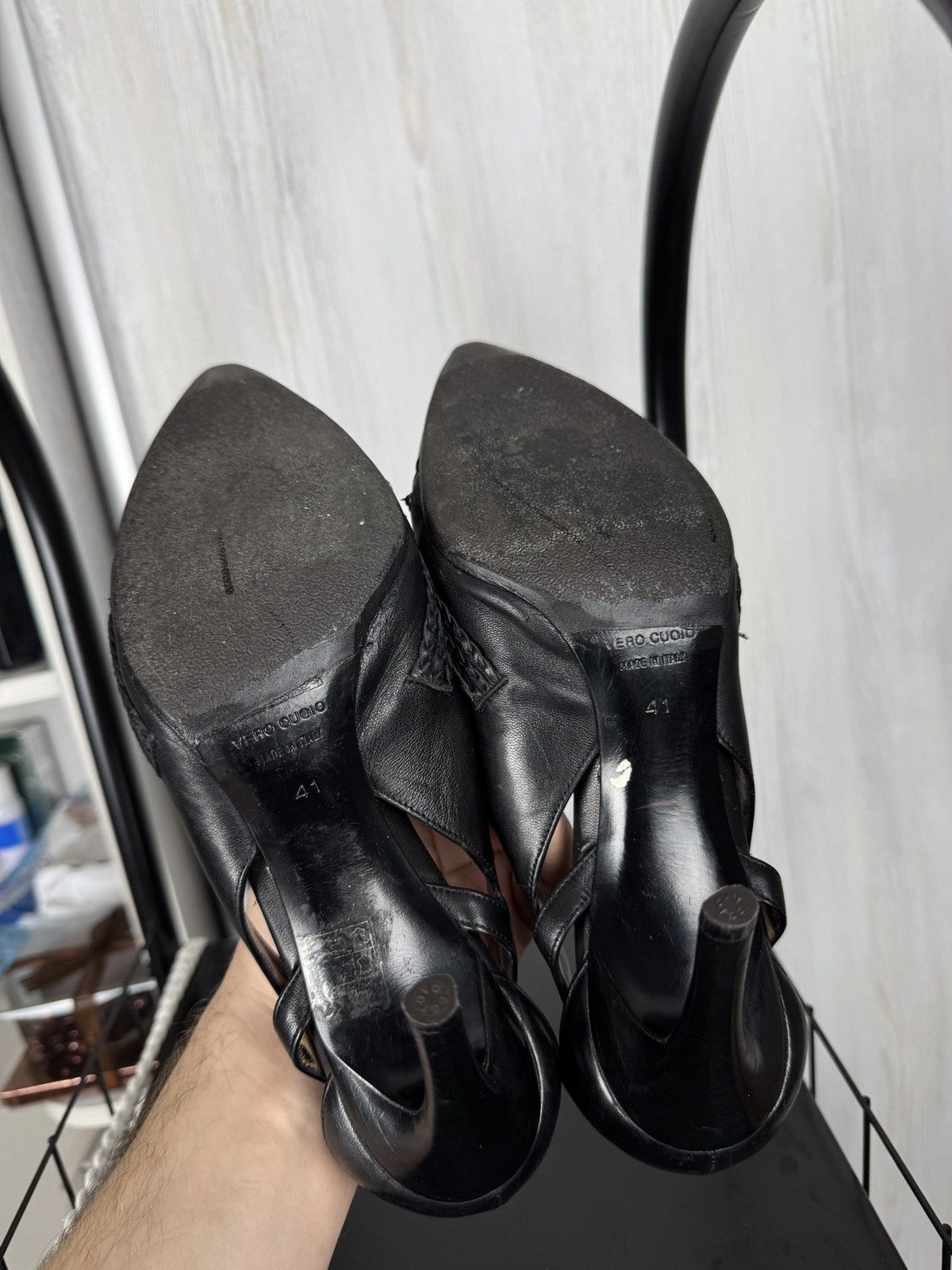Dolce & Gabbana Dolce & Gabbana vintage black leopard heels slingbacks Size US 11 / IT 41 - 14 Thumbnail