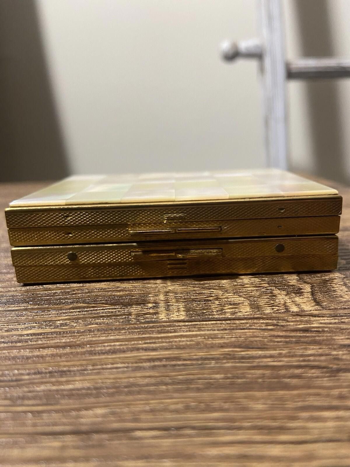 Takeo Kikuchi Kigu mother of pearl brass cigarette case compact w mirror Size ONE SIZE - 4 Thumbnail