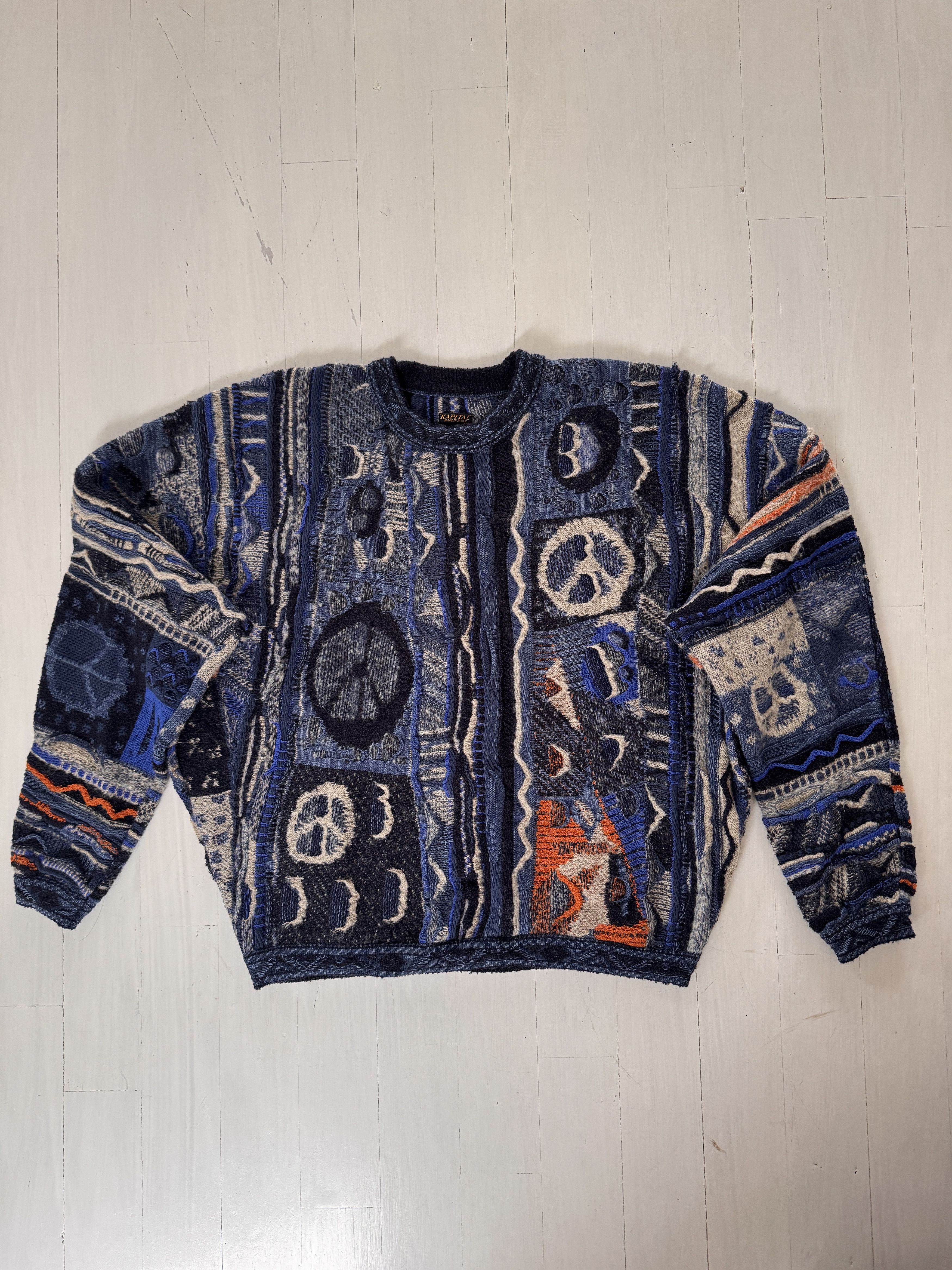 Kapital Kapital 7G Boro Gaudy Knit Sweater Size US L / EU 52-54 / 3 - 6 Thumbnail