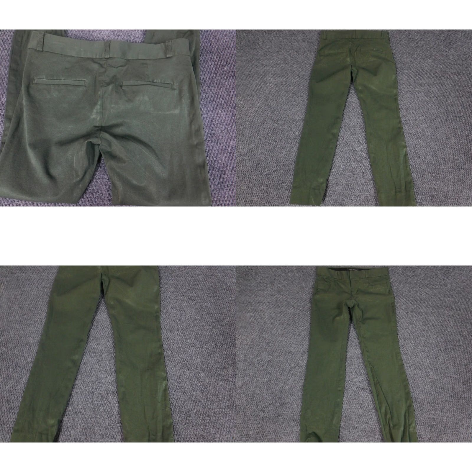 Banana Republic Banana Republic Sloan Chino Pants Womens 0P Petites Green 24in Inseam Crop StretchZipper Regular Straight Cotton Lyocell N/A Size 27" / US 4 / IT 40 - 8 Thumbnail