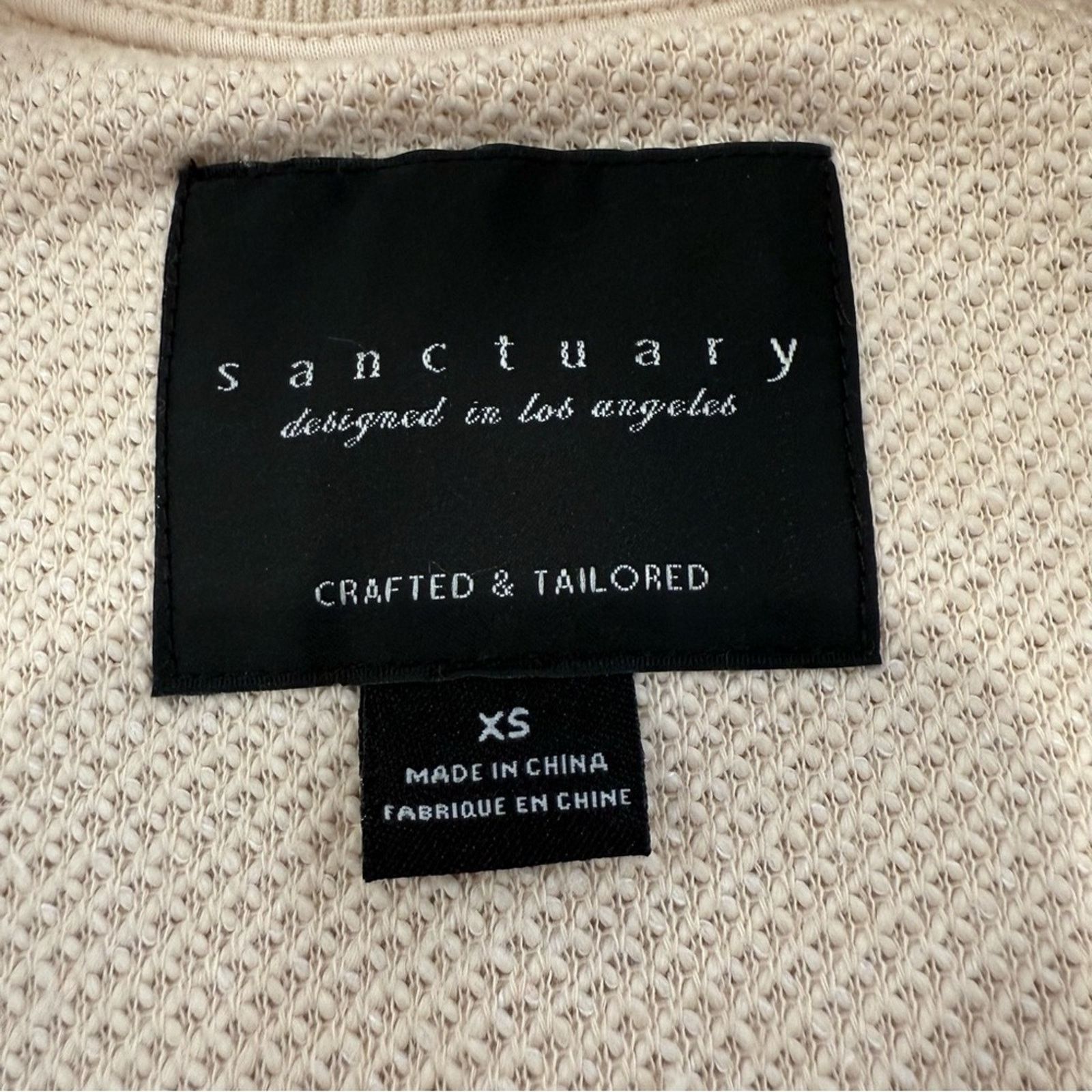Sanctuary Sanctuary Casey Knit FullZip Bomber Jacket Womens XS Oatmeal Size XS / US 0-2 / IT 36-38 - 4 Thumbnail