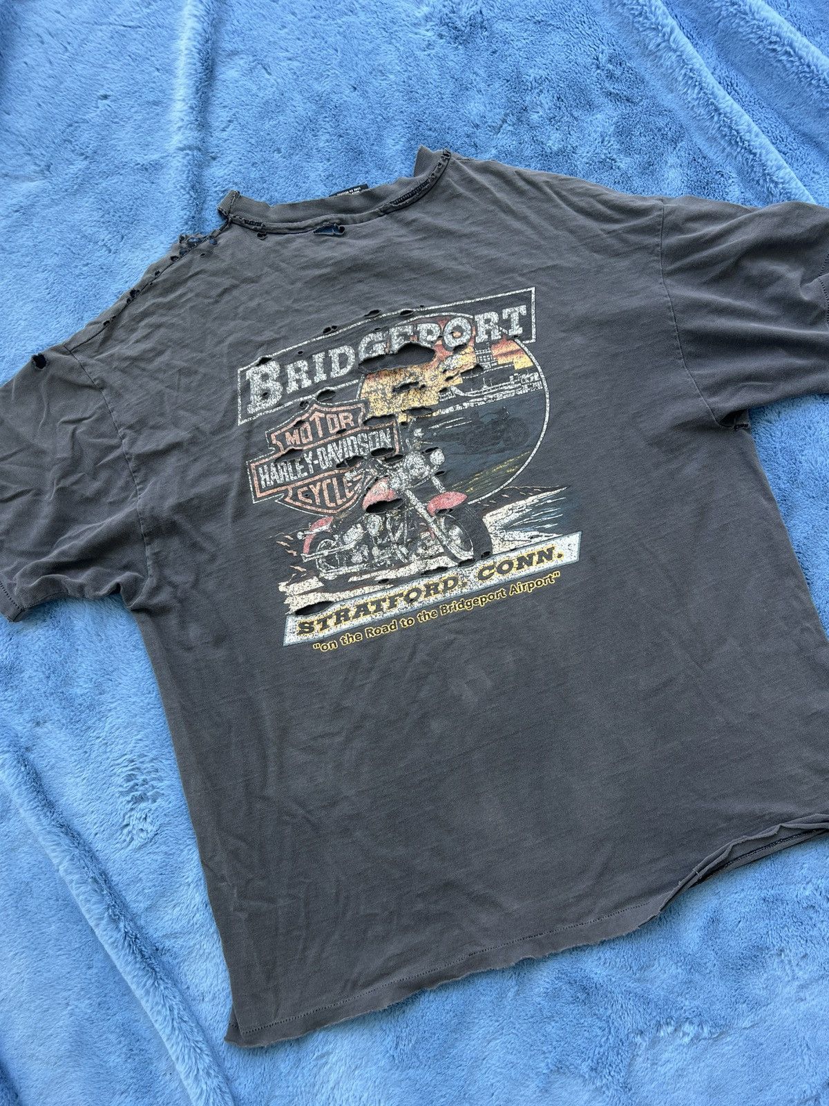Harley Davidson Vintage 80s Harley Davidson Beefy Tee, Single Stitch Size US XXL / EU 58 / 5 - 6 Thumbnail