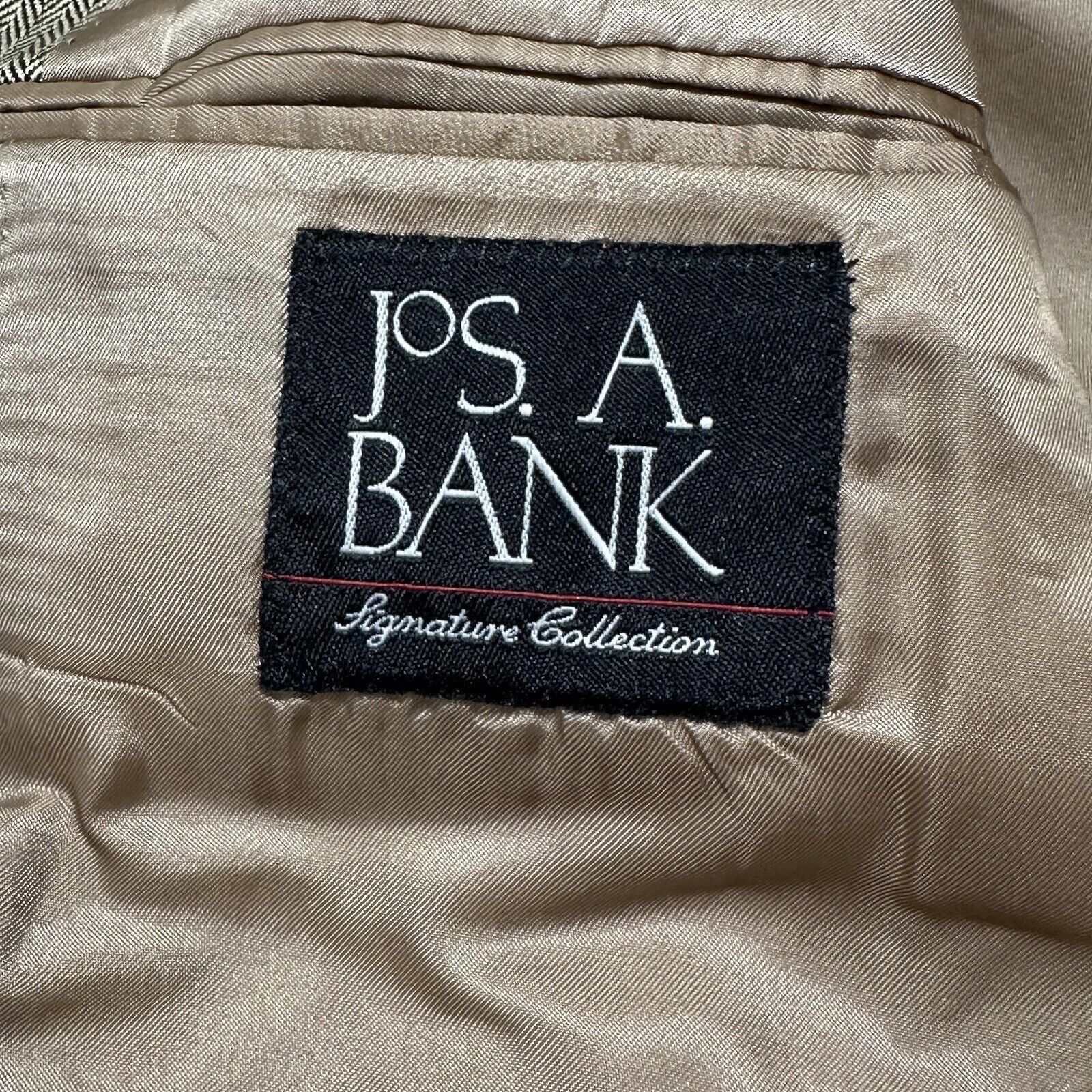 Jos. A. Bank Jos. A. Bank 42R Silk Camel Hair Herringbone Suit Jacket Size 42R - 7 Thumbnail