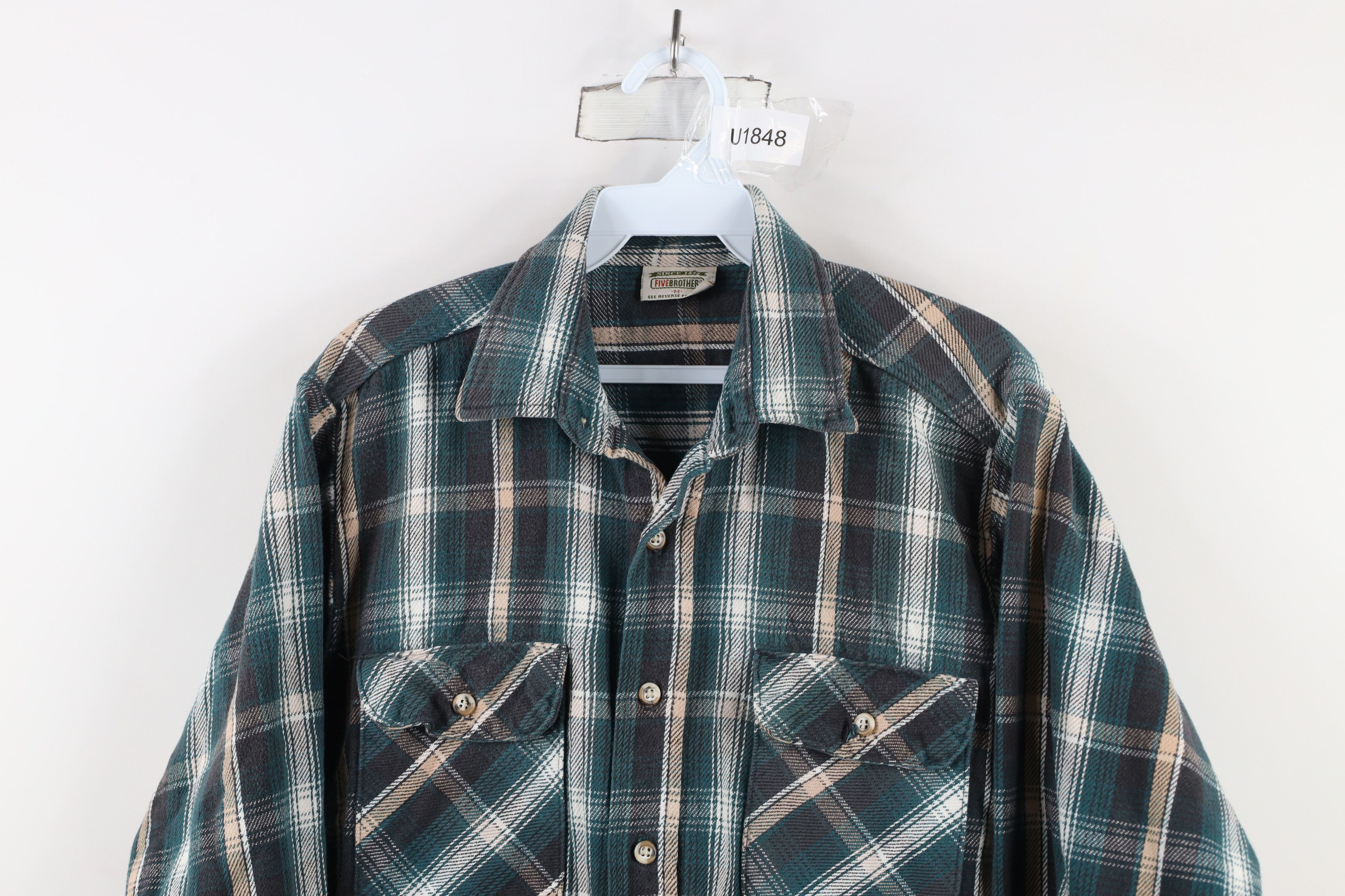 FiveBrother × Vintage Vintage 90s Five Brother Heavyweight Button Shirt USA Size US M / EU 48-50 / 2 - 2 Thumbnail
