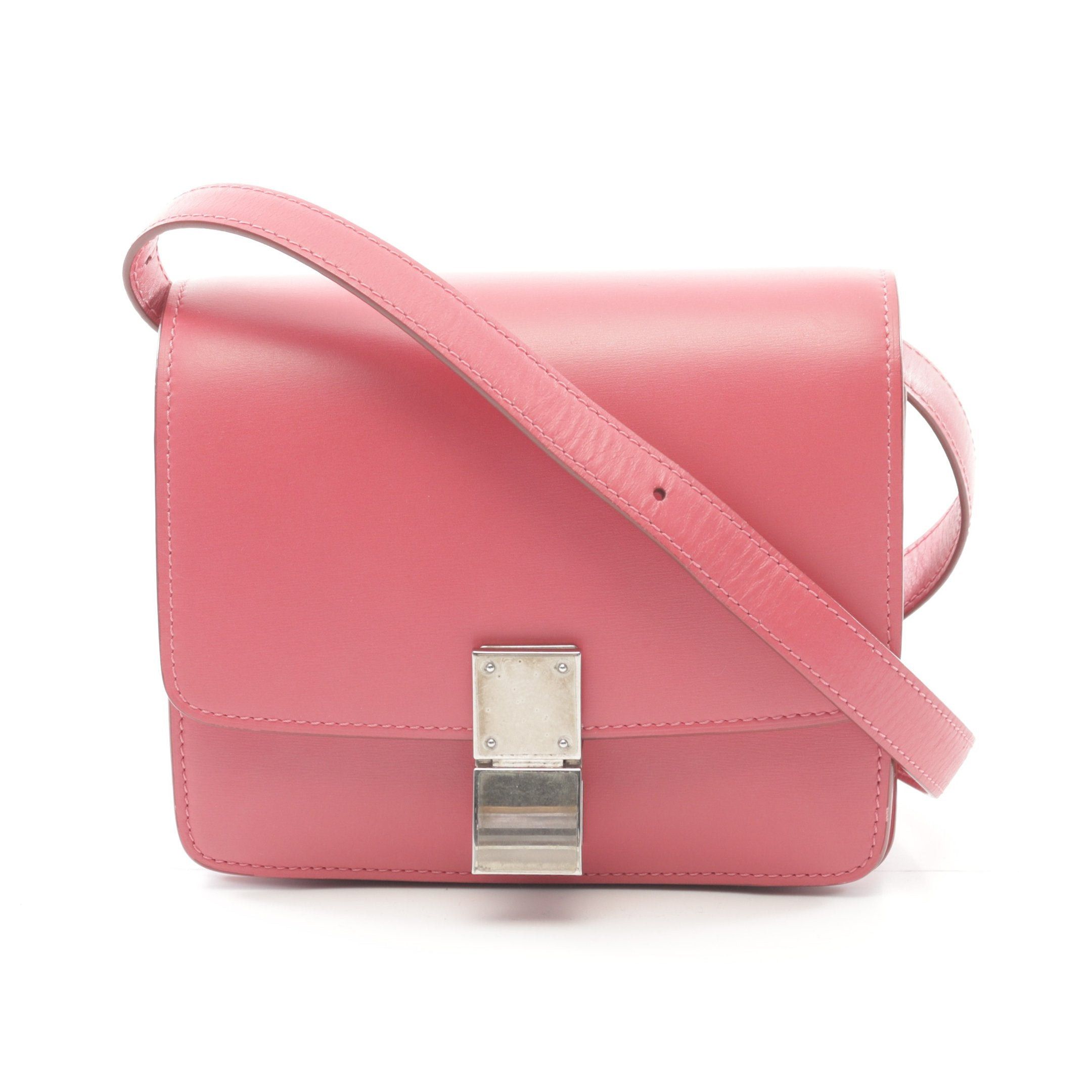 Celine Celine Classic Small Shoulder Bag Leather Pink Size ONE SIZE - 1 Thumbnail