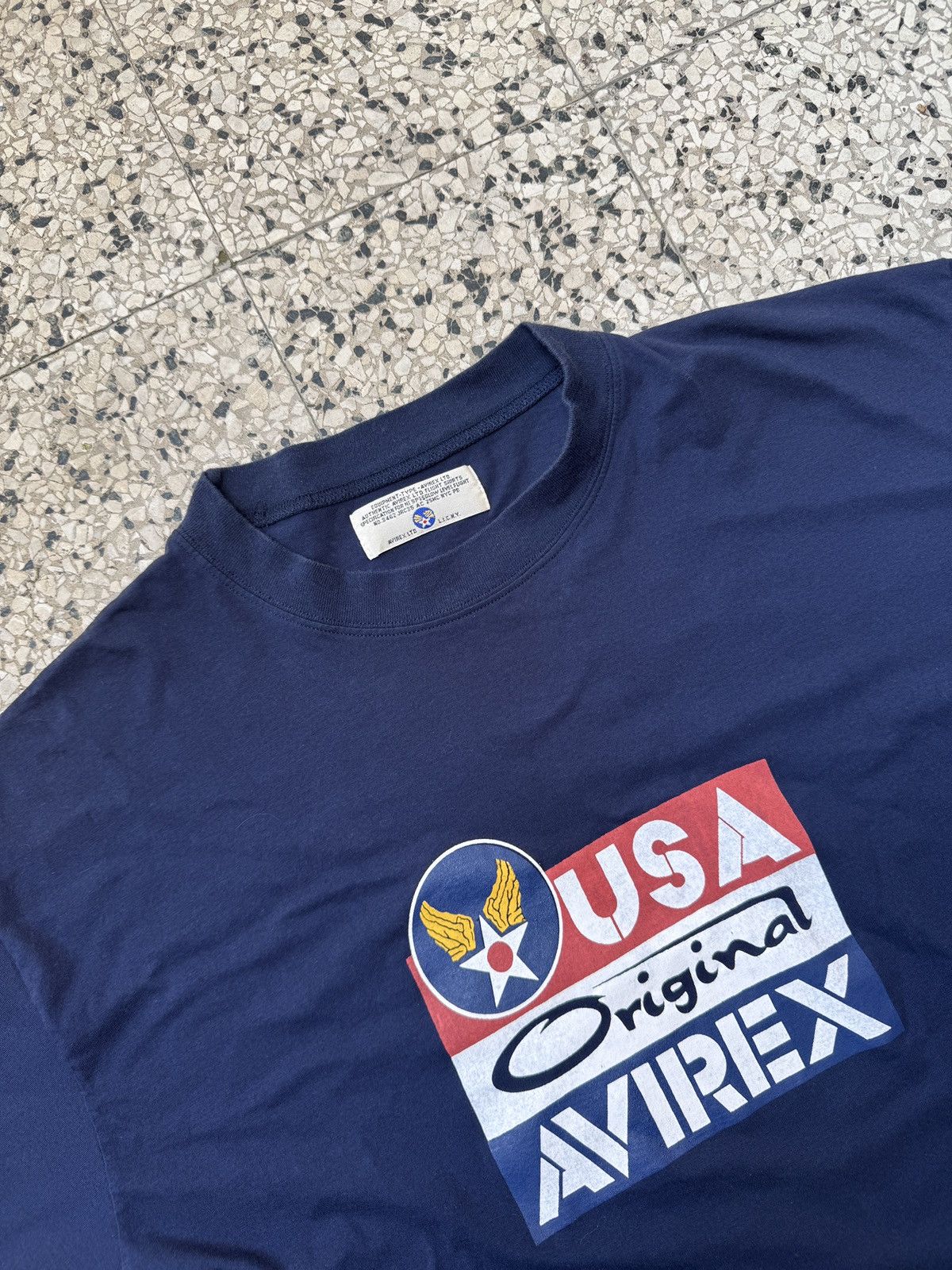 Avirex × Vintage Avirex Usa Vintage Logo t shirt Air Force Size US XL / EU 56 / 4 - 1 Thumbnail