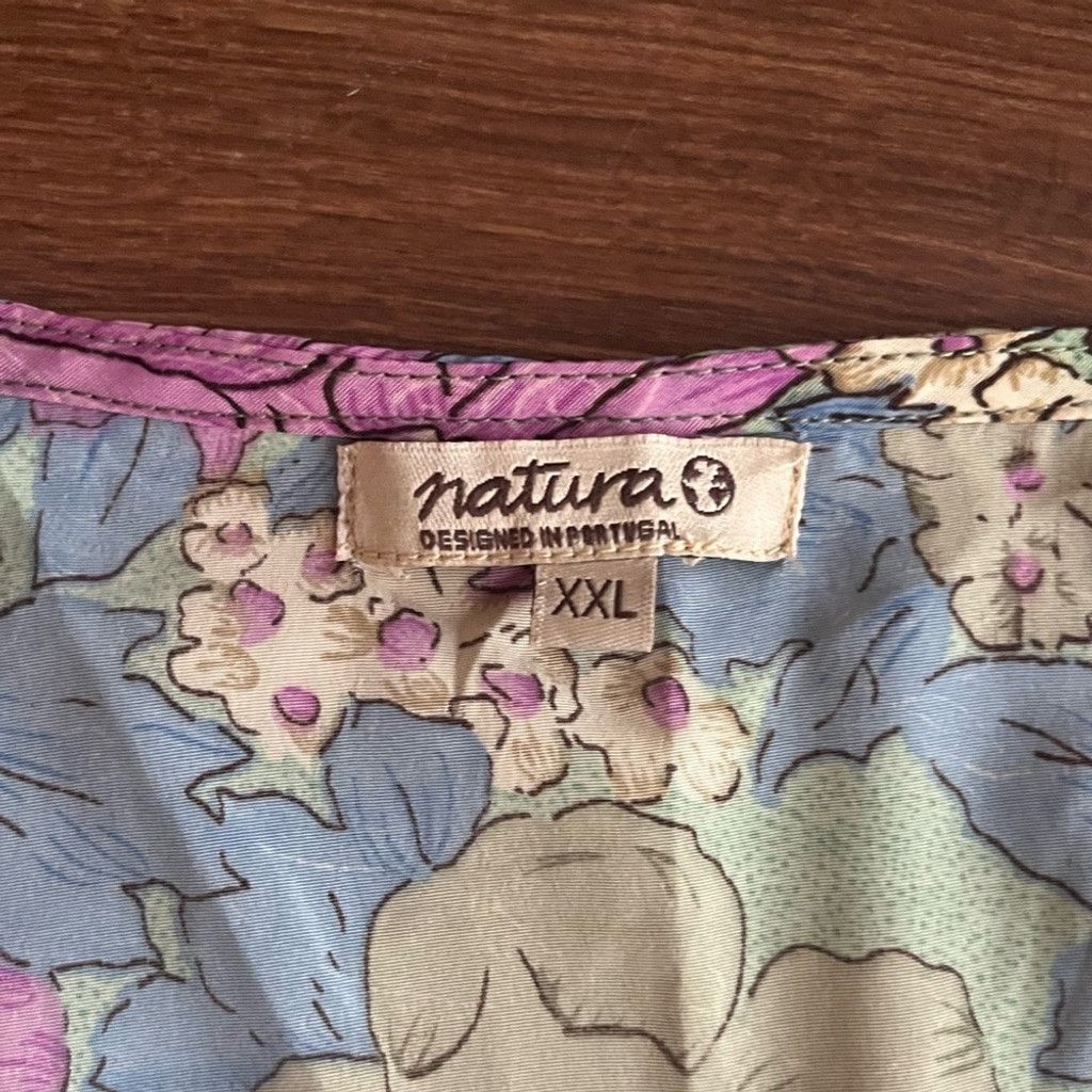 Other Floral Tie Front Wrap Short Sleeve Wrap/Blouse/Kimono Size XL / US 12-14 / IT 48-50 - 5 Thumbnail