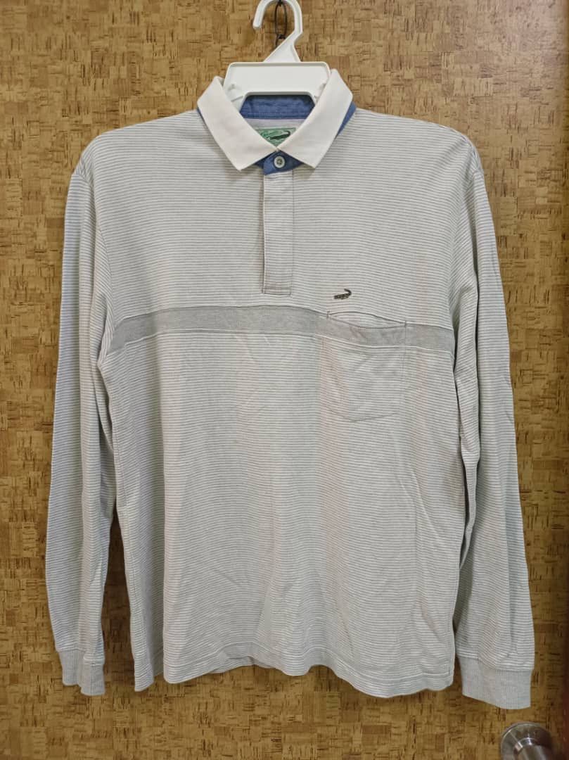 Japanese Brand × Vintage Vintage Crocodile Original Stripes Zipper Pocket Tee Shirt Size US M / EU 48-50 / 2 - 1 Thumbnail