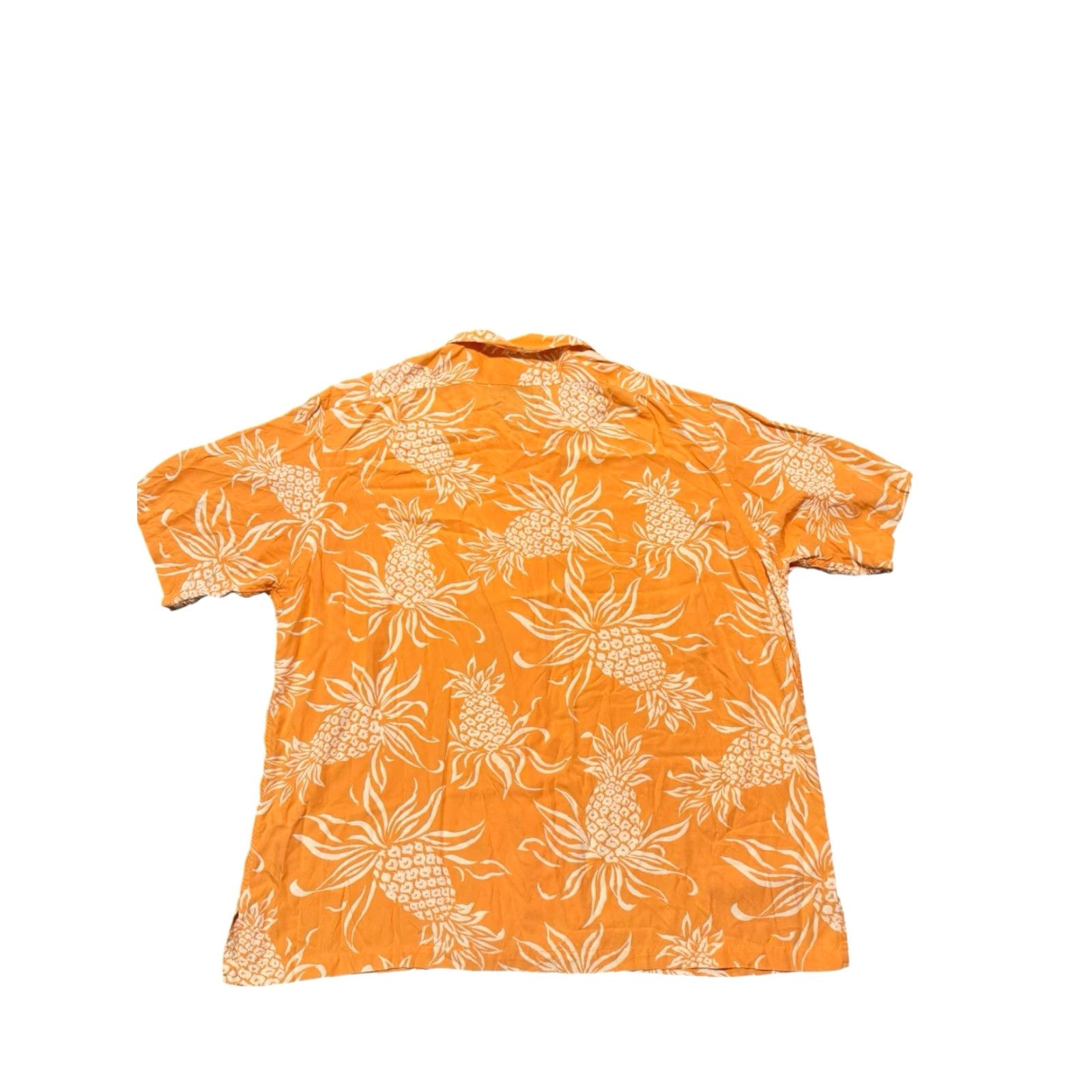 Ralph Lauren VINTAGE Ralph Lauren POLO Pineapple Pattern Loop Collar Hawaiian Aloha Shirt 2XL Orange/White Men Short Sleeve Shirt Size US XXL / EU 58 / 5 - 7 Thumbnail