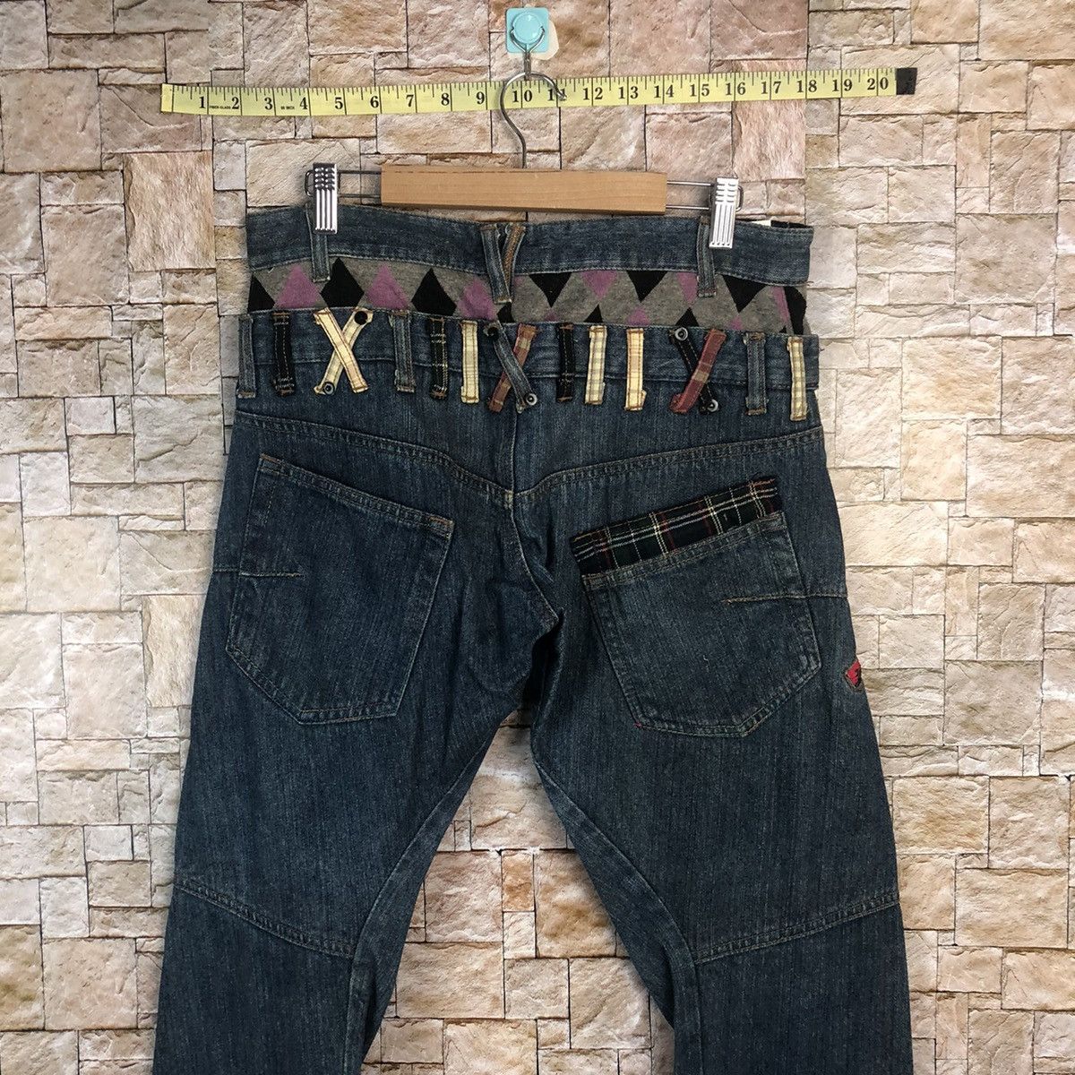 Other Surf Style Double Waist Blue Denim Pants #A72 Size US 31 - 15 Thumbnail