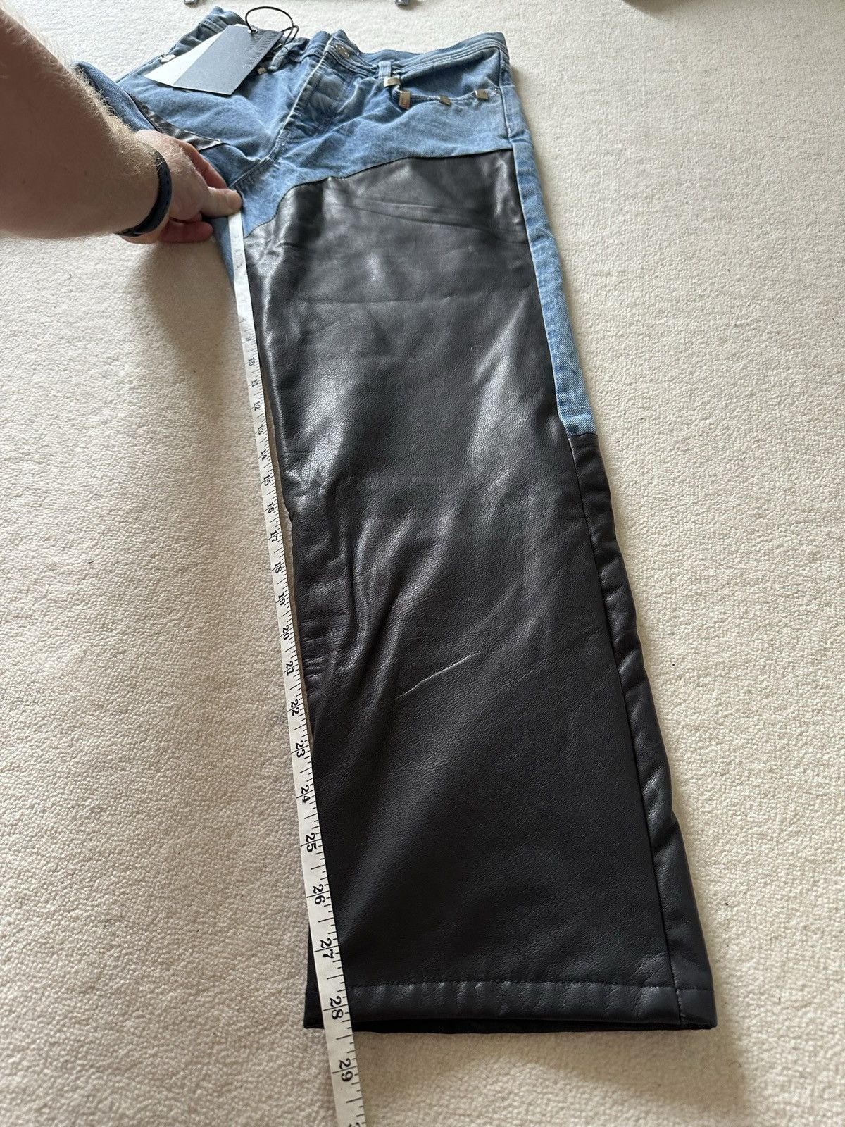 Enfants Riches Deprimes Enfants Riches Déprimés leather denim carpenter denim jeans Size US 28 / EU 44 - 9 Thumbnail